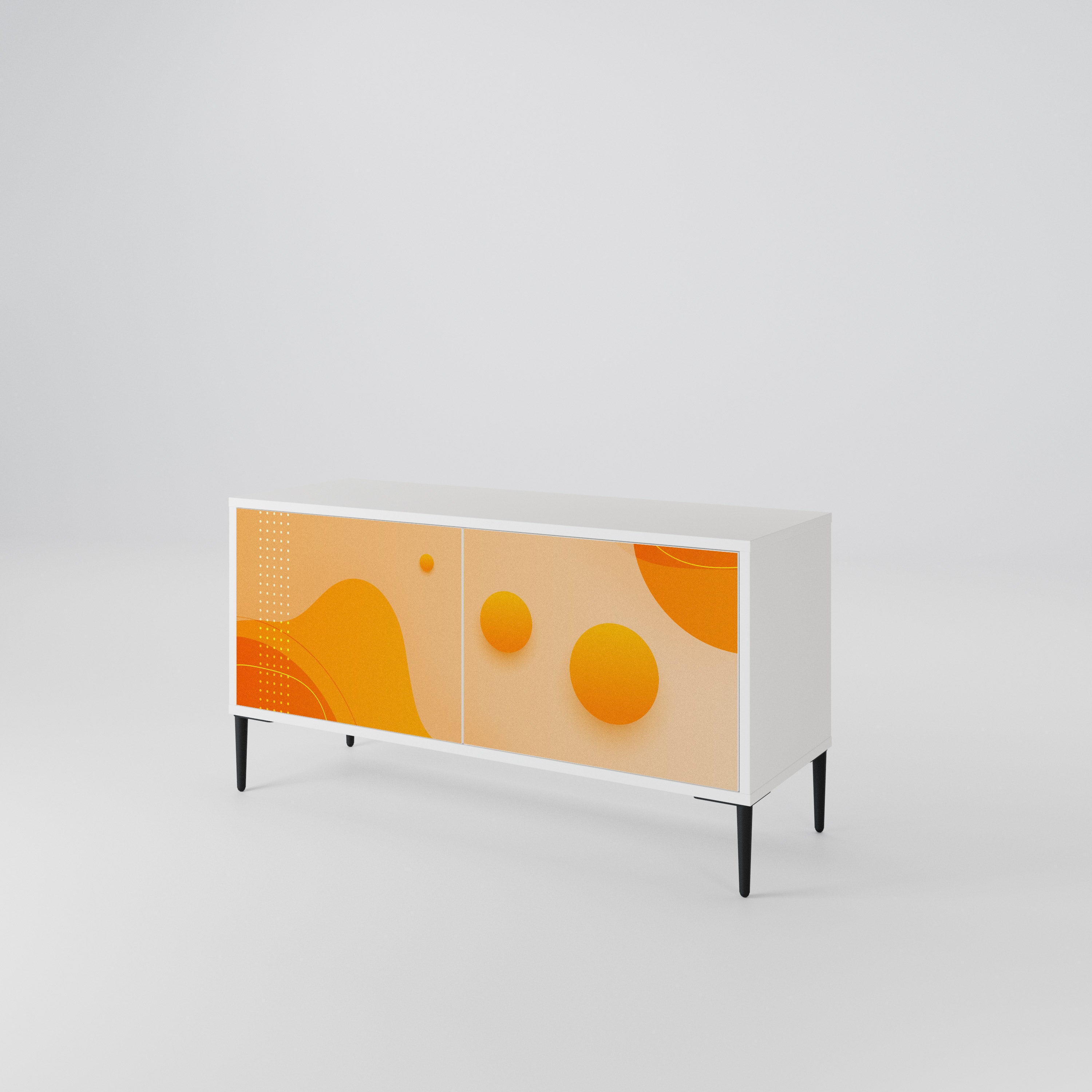 ORANGE ARRANGEMENT Kompaktowa szafka RTV 2-drzwiowa