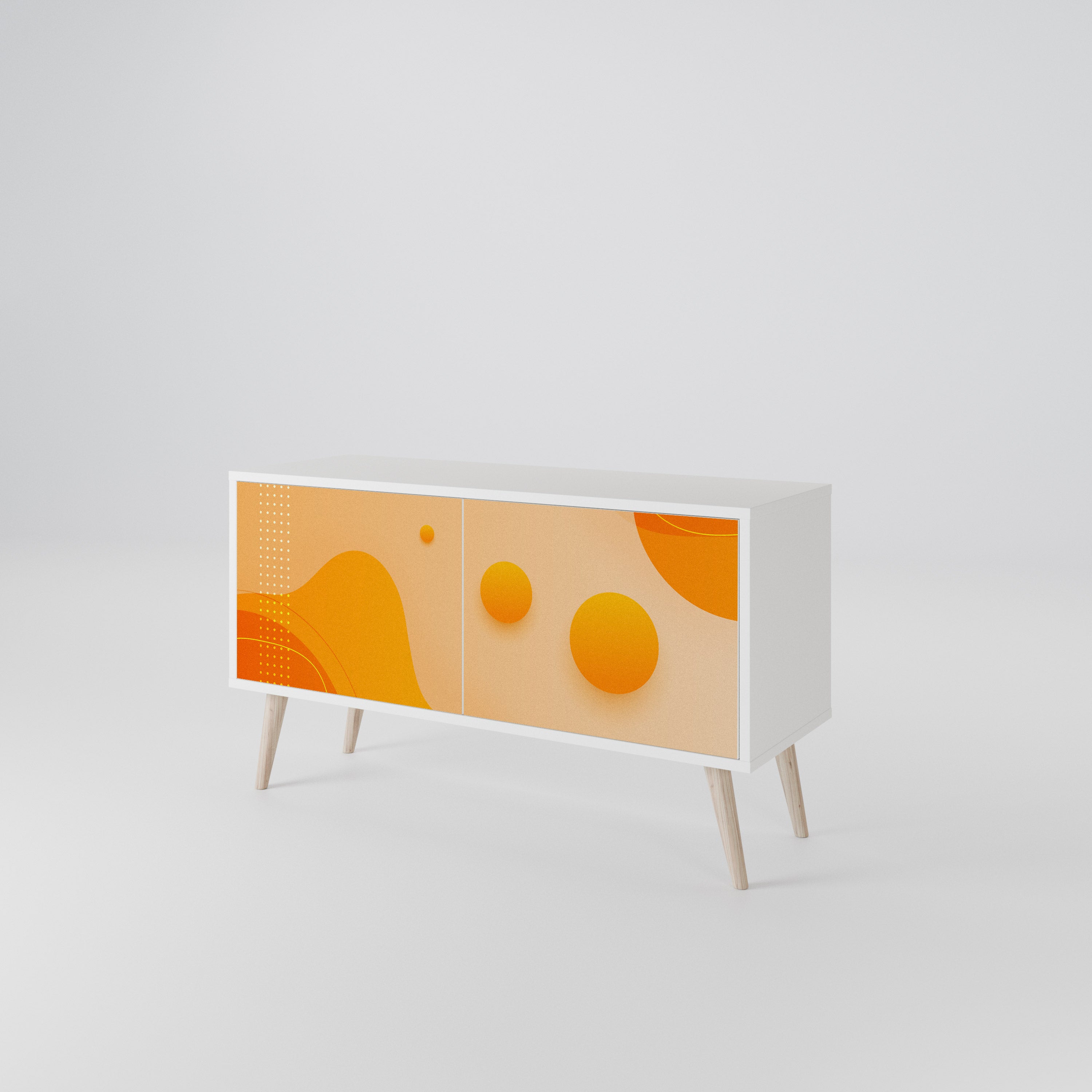 ORANGE ARRANGEMENT Kompaktowa szafka RTV 2-drzwiowa