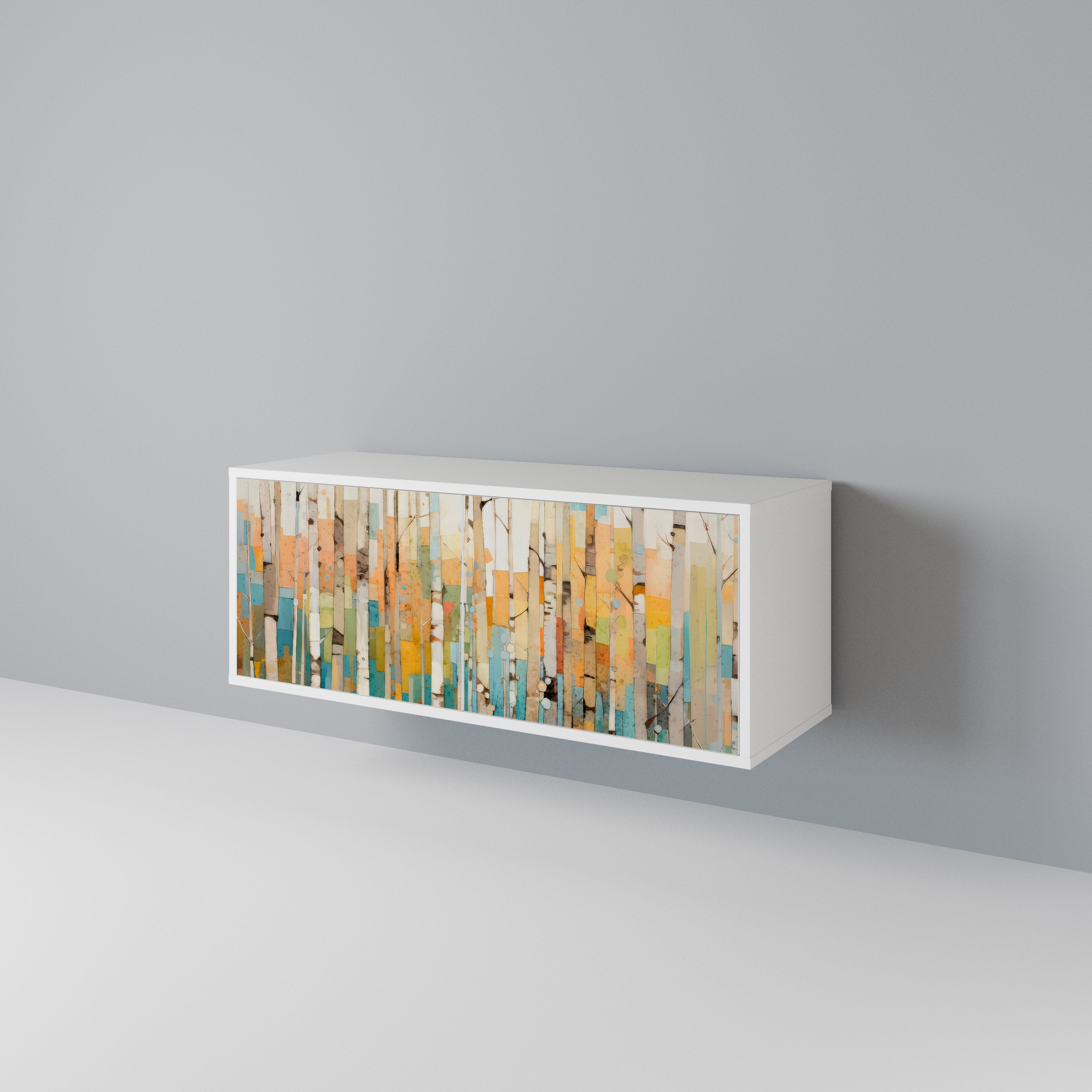 BIRCH KALEIDOSCOPE Kompaktowa szafka RTV 2-drzwiowa