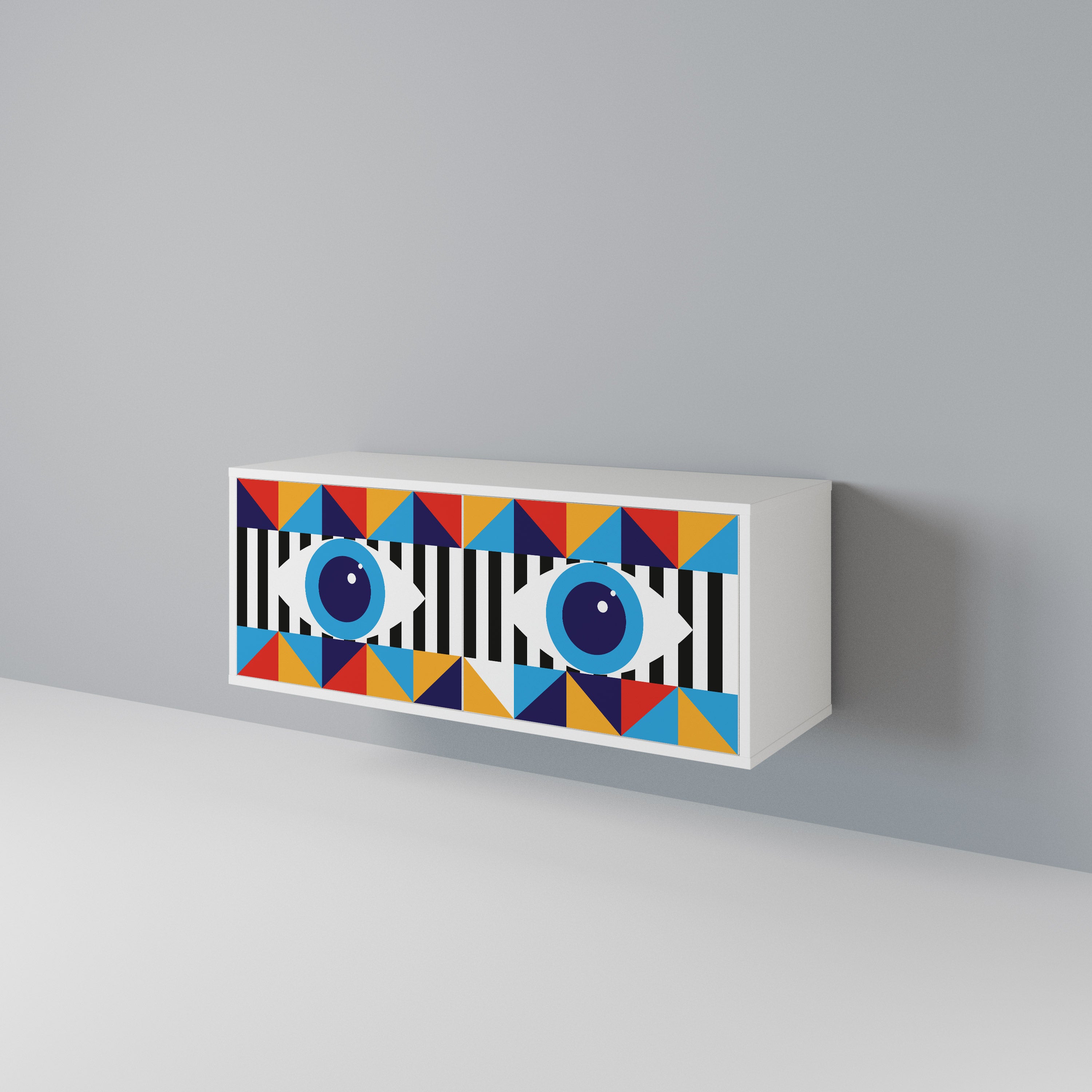 ABSTRACTION AND GEOMETRY Kompaktowa szafka RTV 2-drzwiowa
