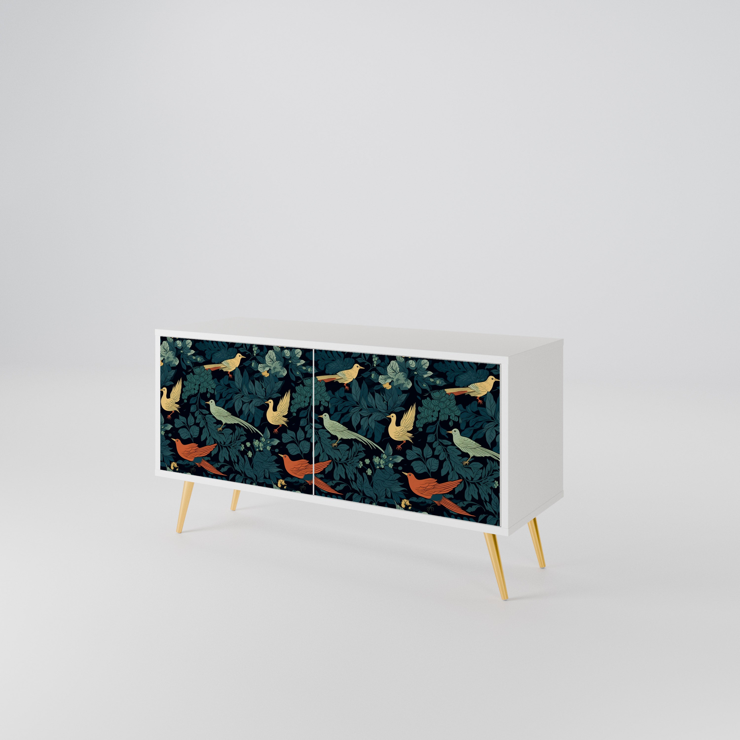 FOWL ORNAMENT Kompaktowa szafka RTV 2-drzwiowa