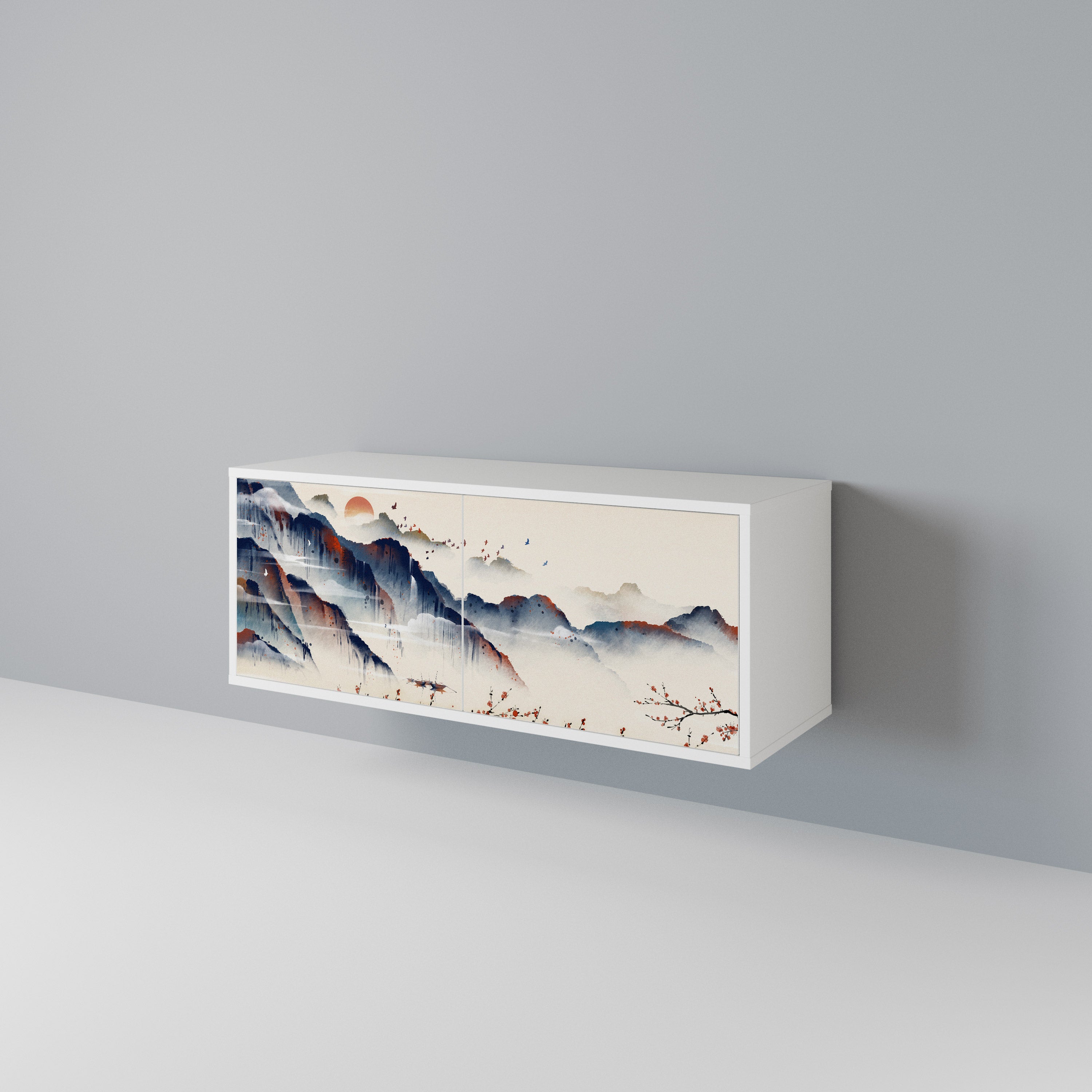 JAPANESE LANDSCAPE Kompaktowa szafka RTV 2-drzwiowa
