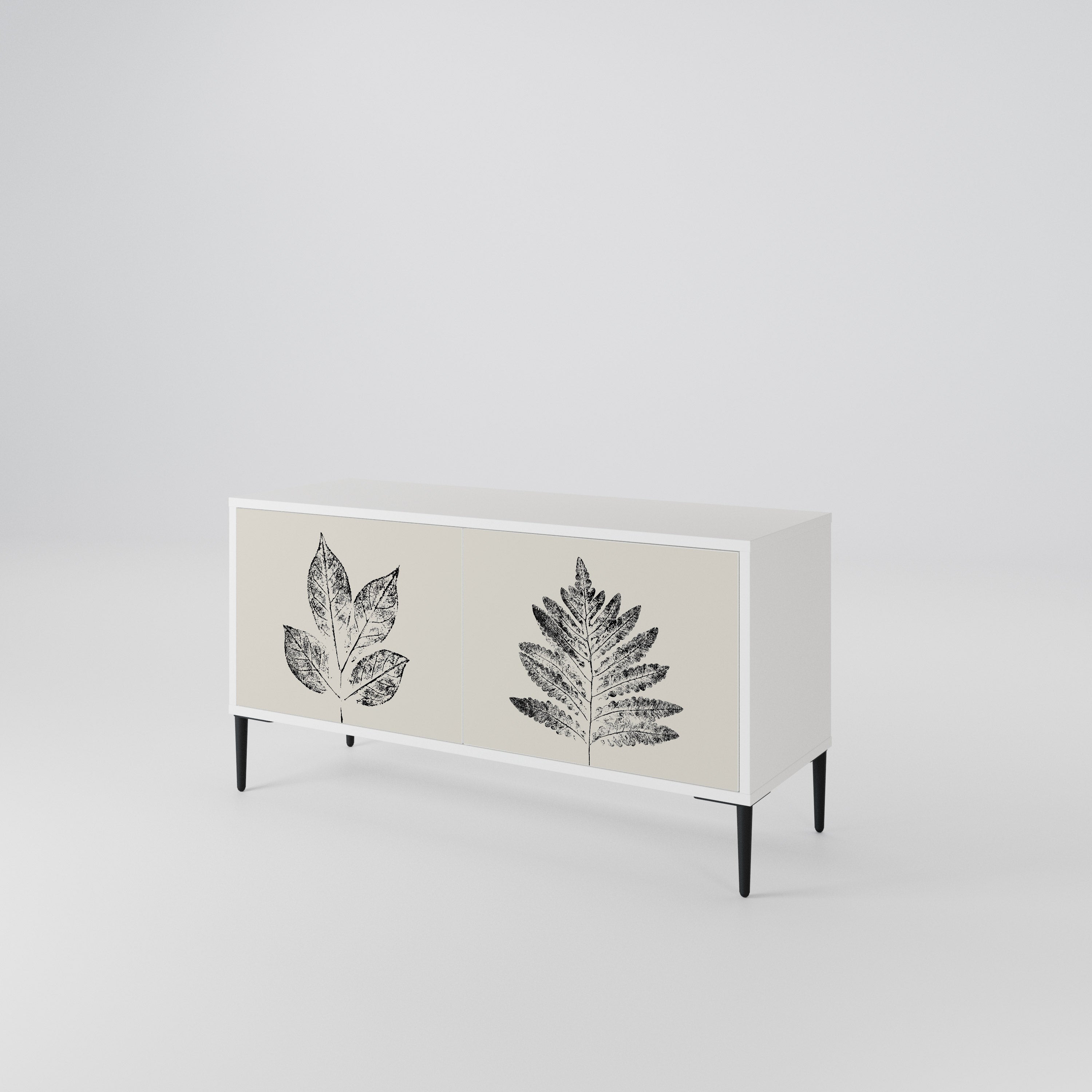 LEAFY STAMPS Kompaktowa szafka RTV 2-drzwiowa