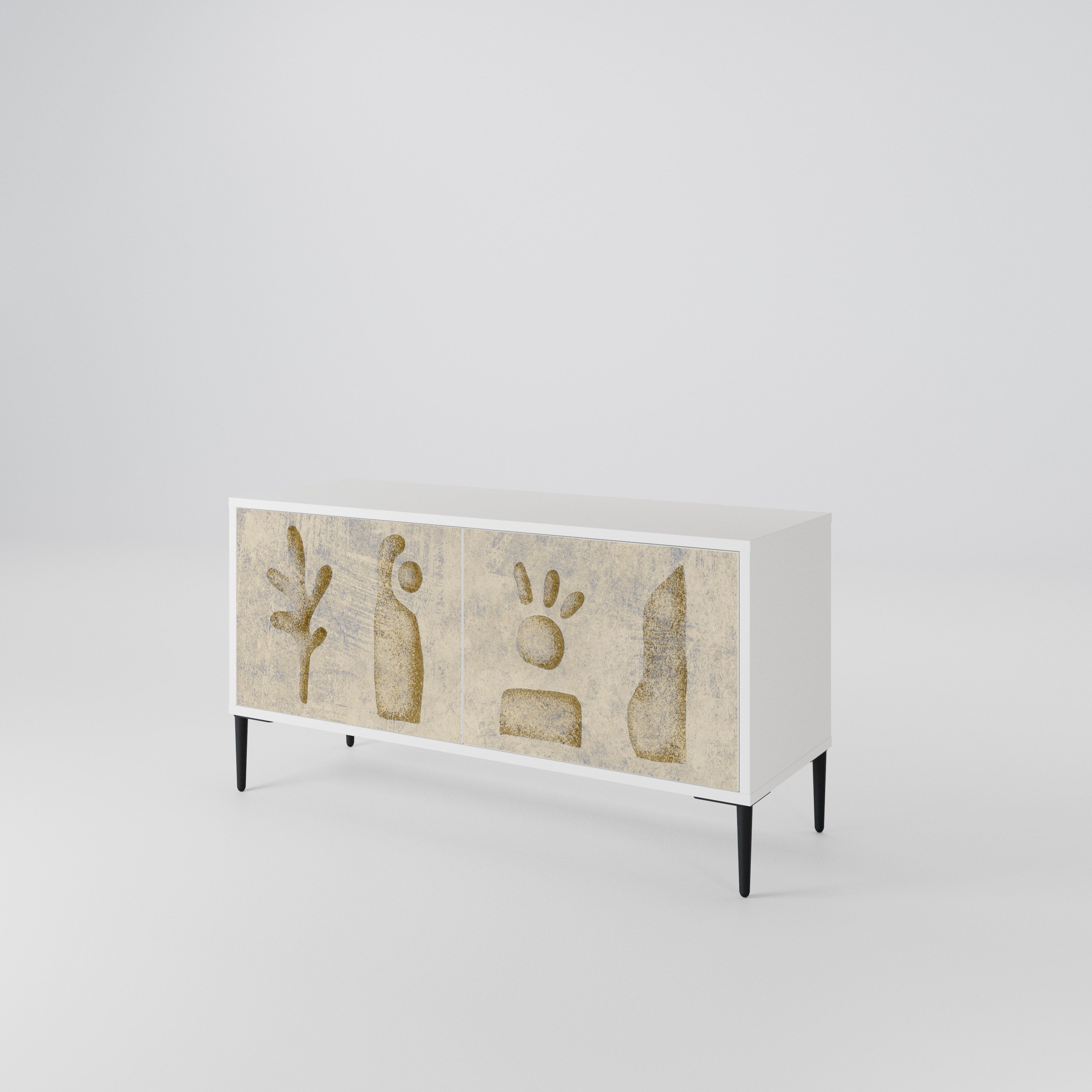 SAND SCULPTURES Kompaktowa szafka RTV 2-drzwiowa