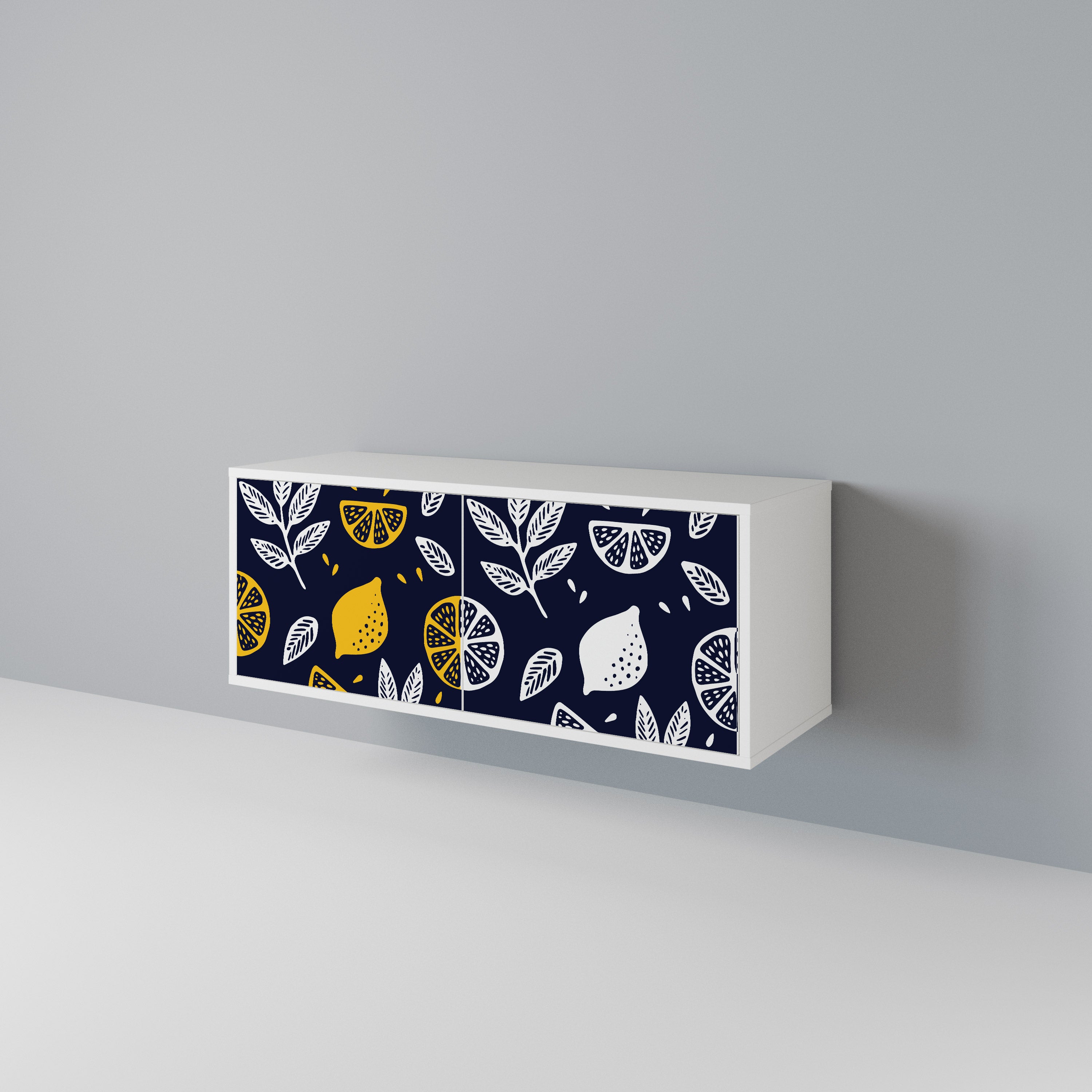 CITRUS BLACK AND WHITE Kompaktowa szafka RTV 2-drzwiowa