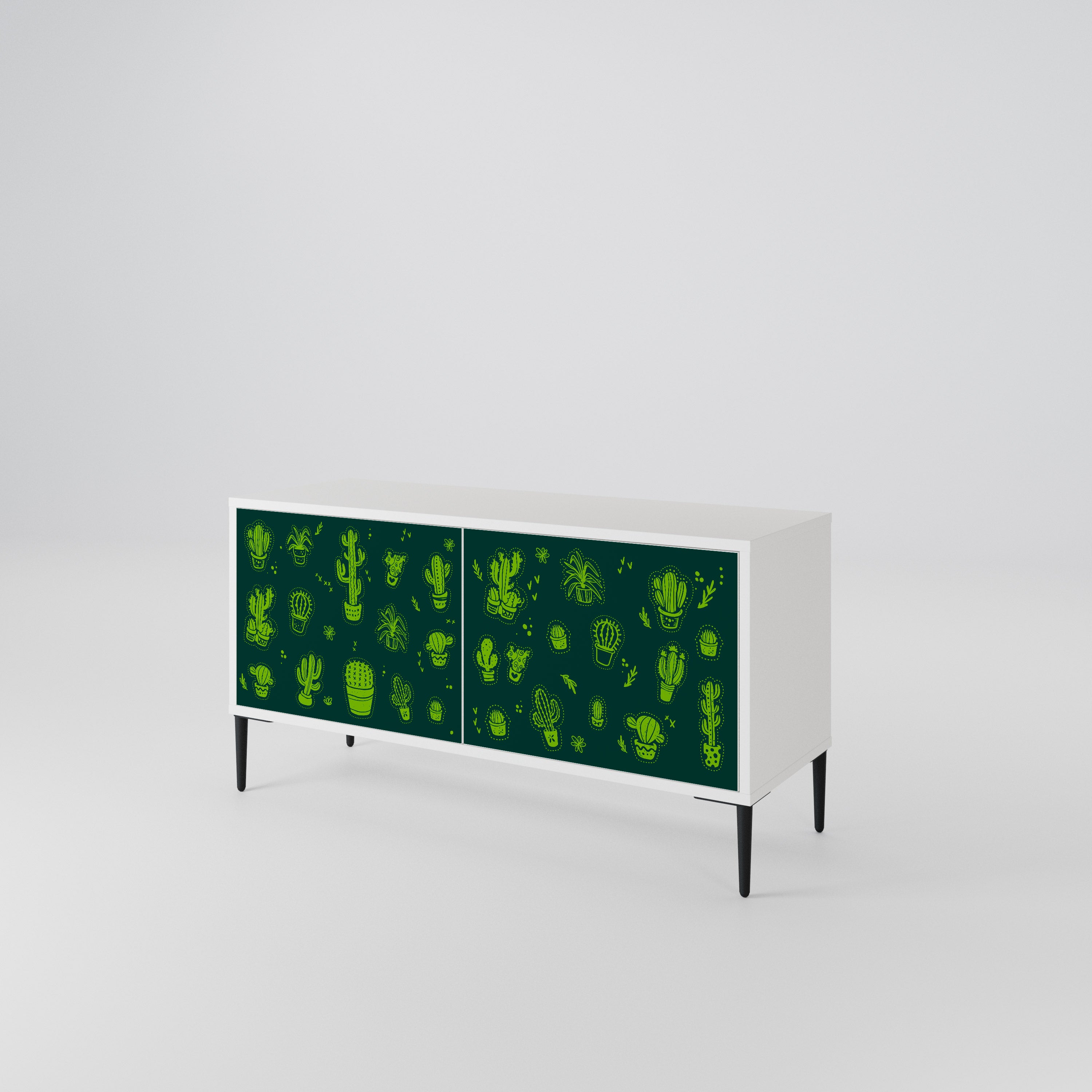 DESERT GREEN Kompaktowa szafka RTV 2-drzwiowa