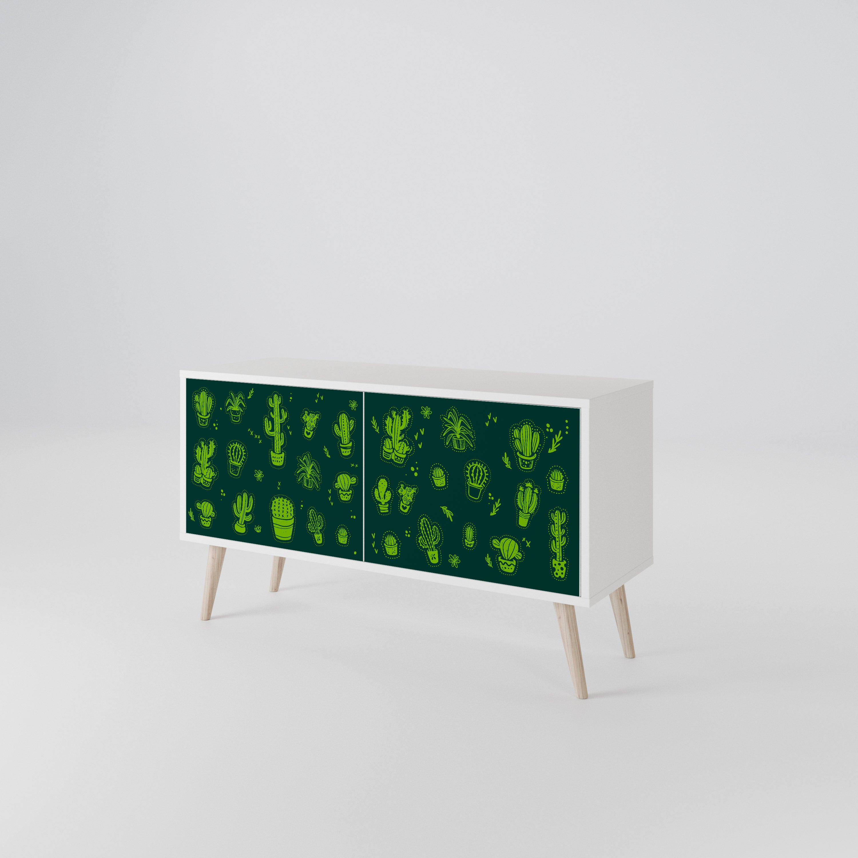 DESERT GREEN Kompaktowa szafka RTV 2-drzwiowa