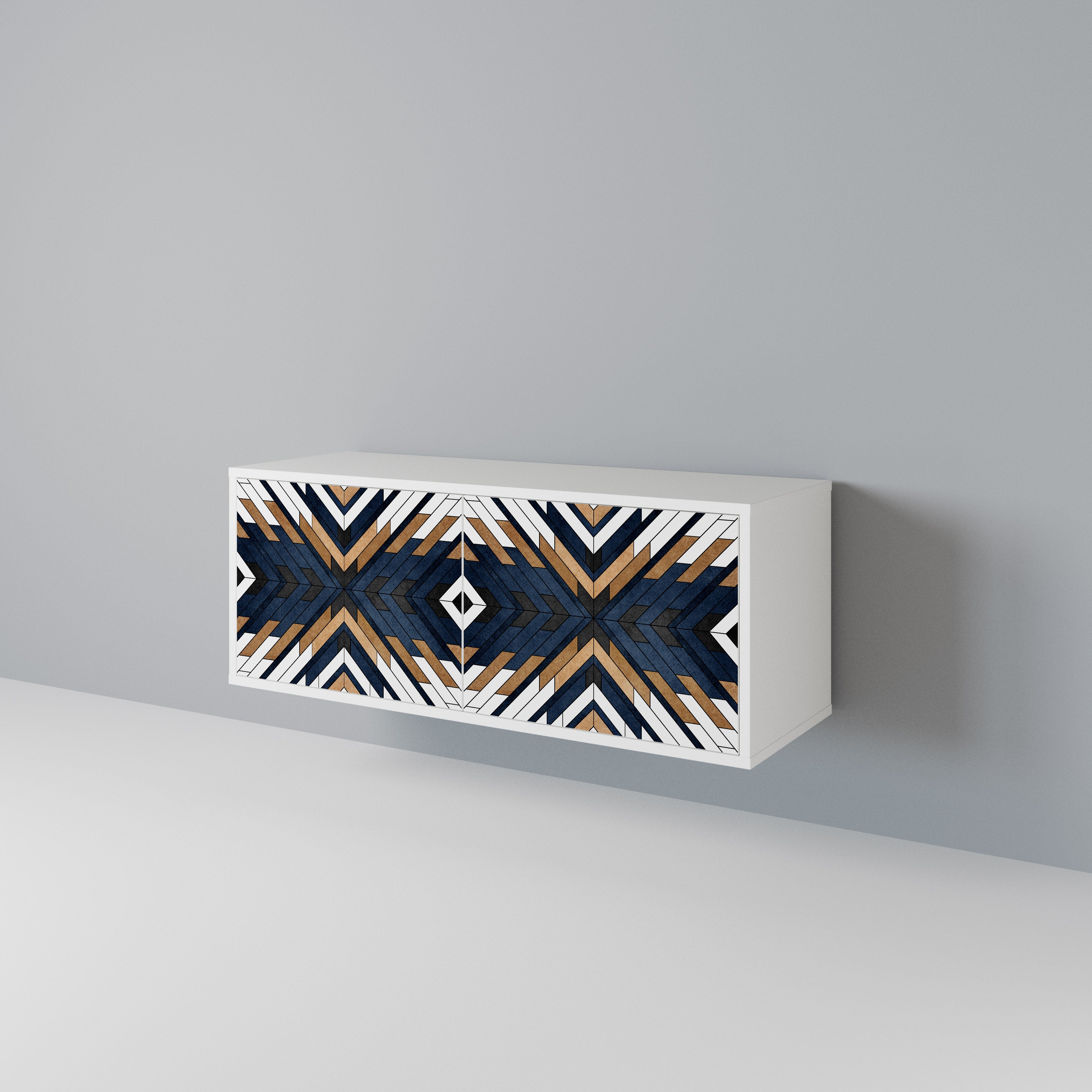 ARTFUL GEOMETRY Kompaktowa szafka RTV 2-drzwiowa