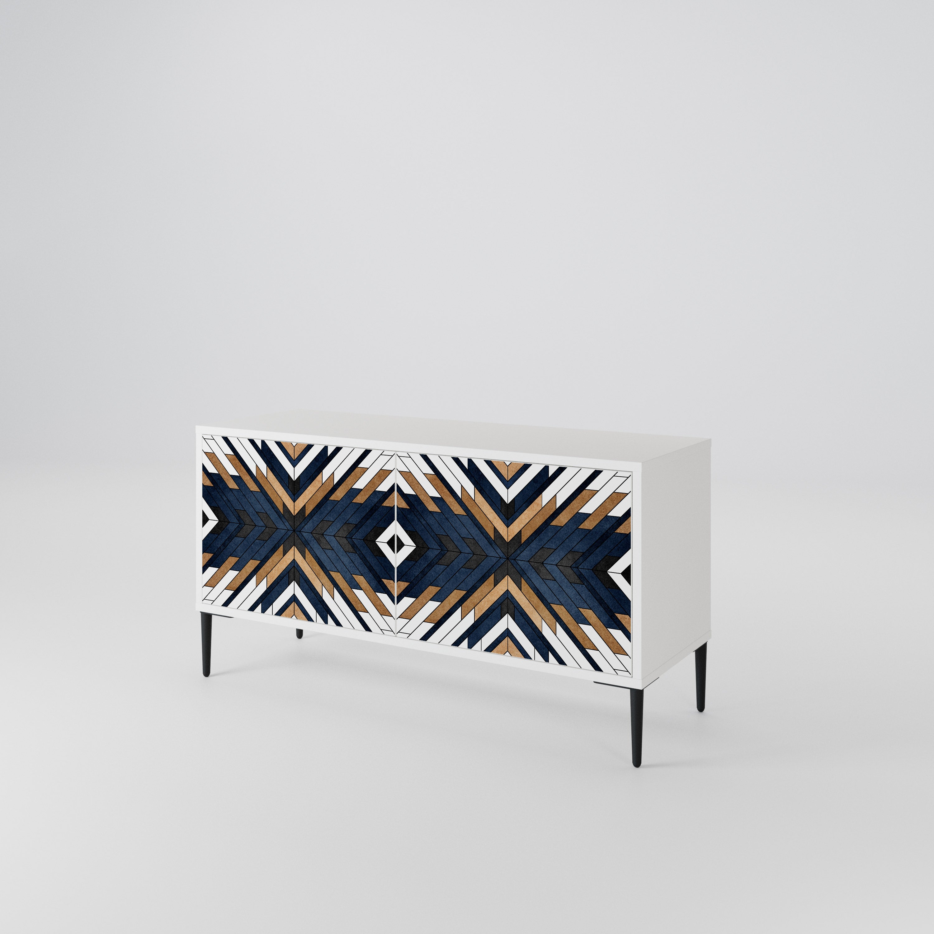 ARTFUL GEOMETRY Kompaktowa szafka RTV 2-drzwiowa