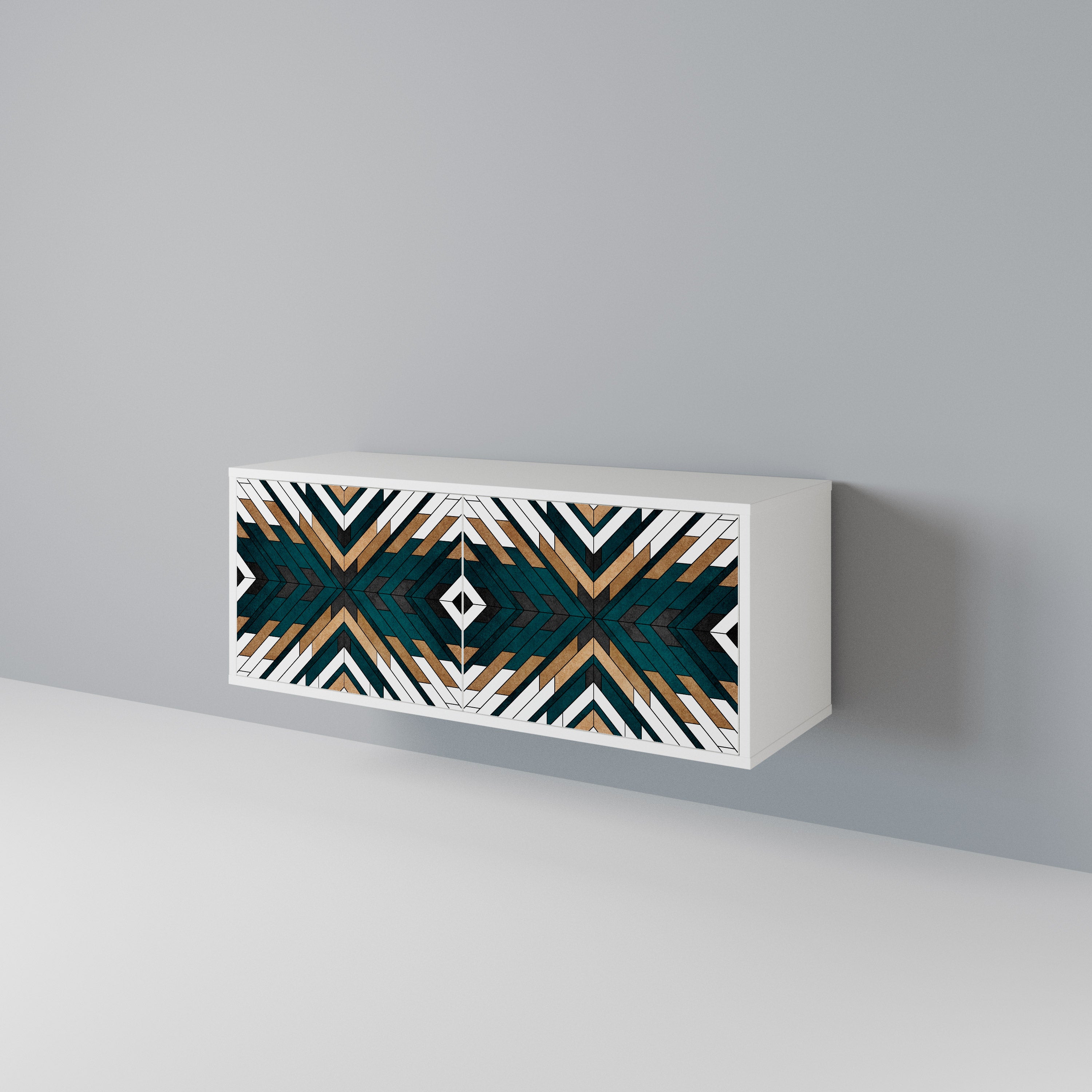 ARTISTIC GEOMETRY Kompaktowa szafka RTV 2-drzwiowa