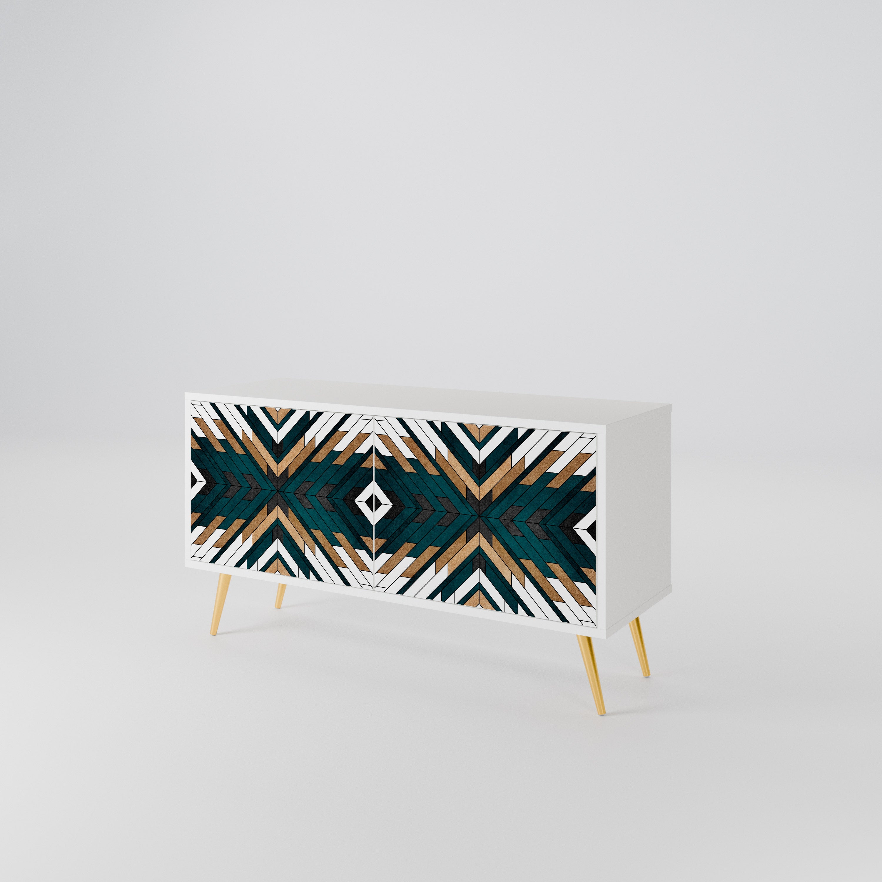 ARTISTIC GEOMETRY Kompaktowa szafka RTV 2-drzwiowa