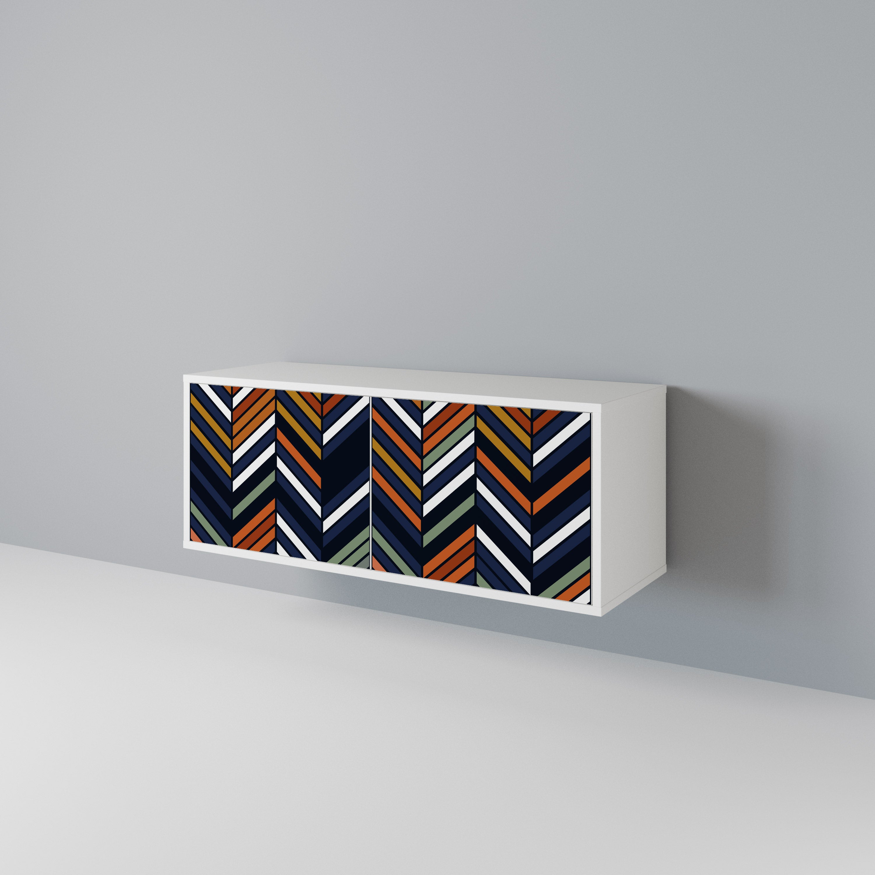 VIBRANT PATCHWORK Kompaktowa szafka RTV 2-drzwiowa
