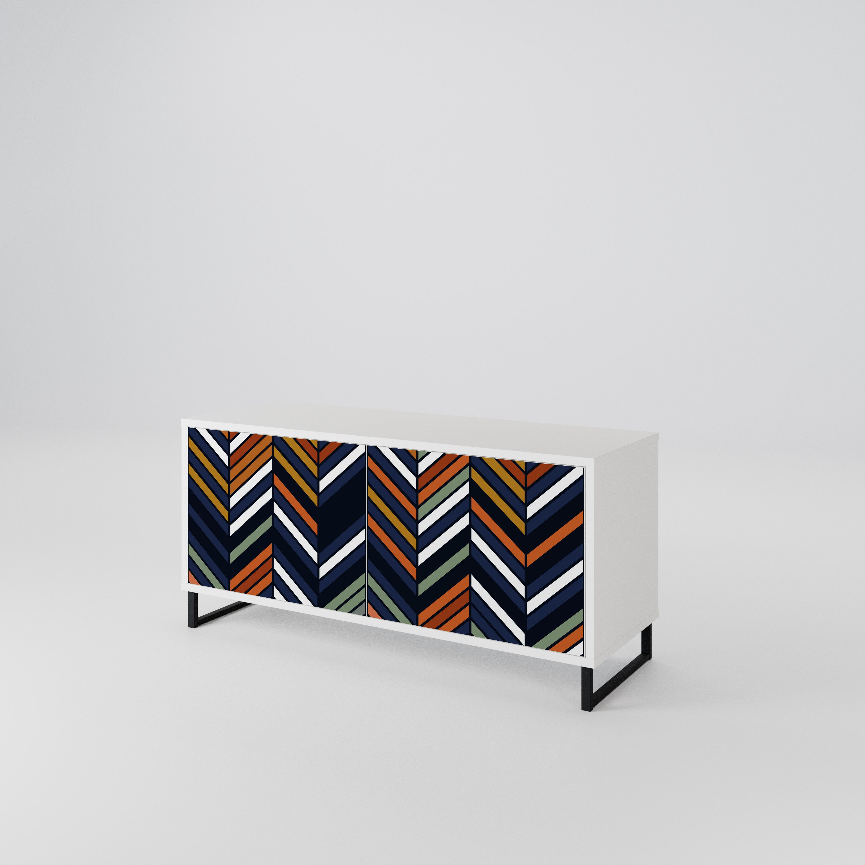 VIBRANT PATCHWORK Kompaktowa szafka RTV 2-drzwiowa