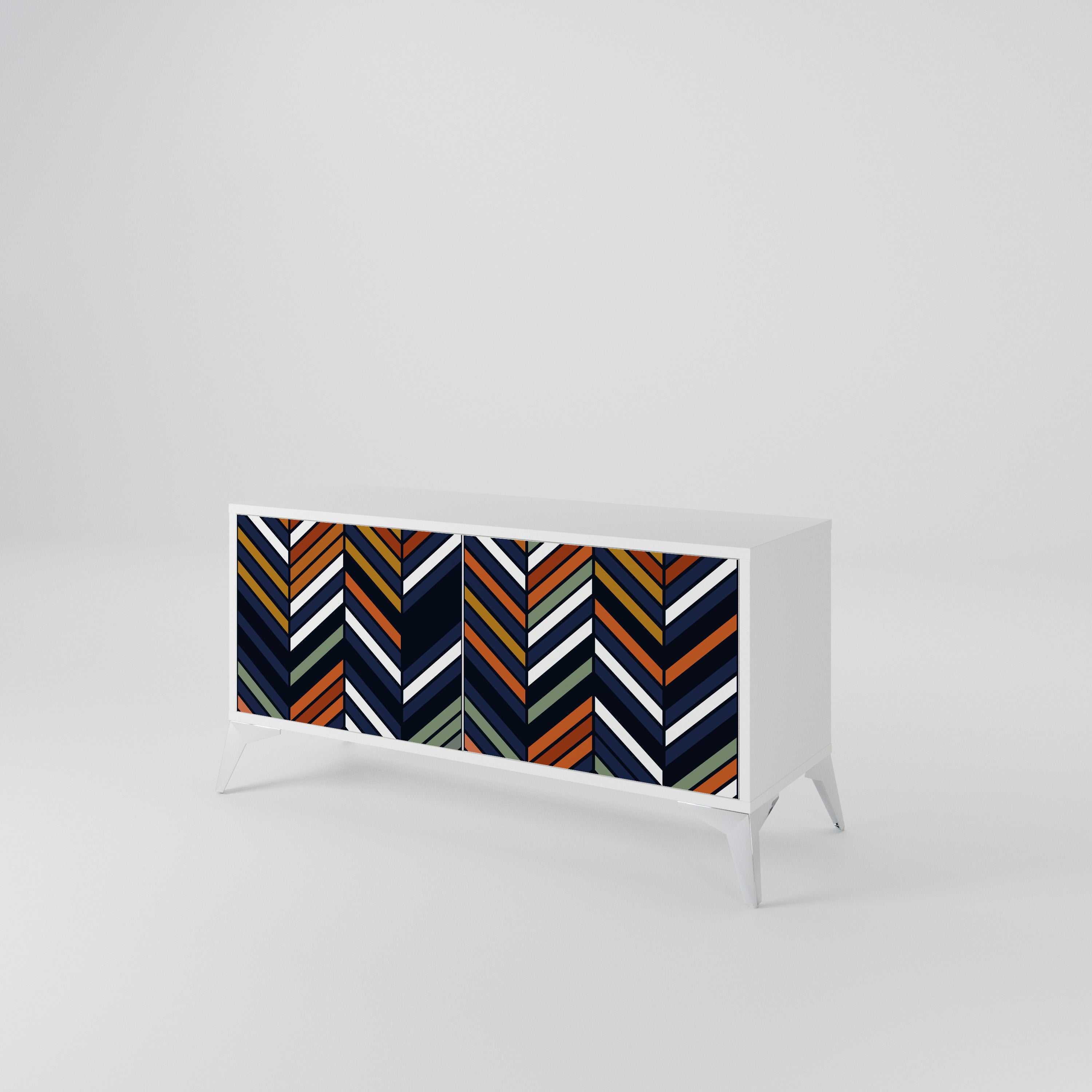 VIBRANT PATCHWORK Kompaktowa szafka RTV 2-drzwiowa