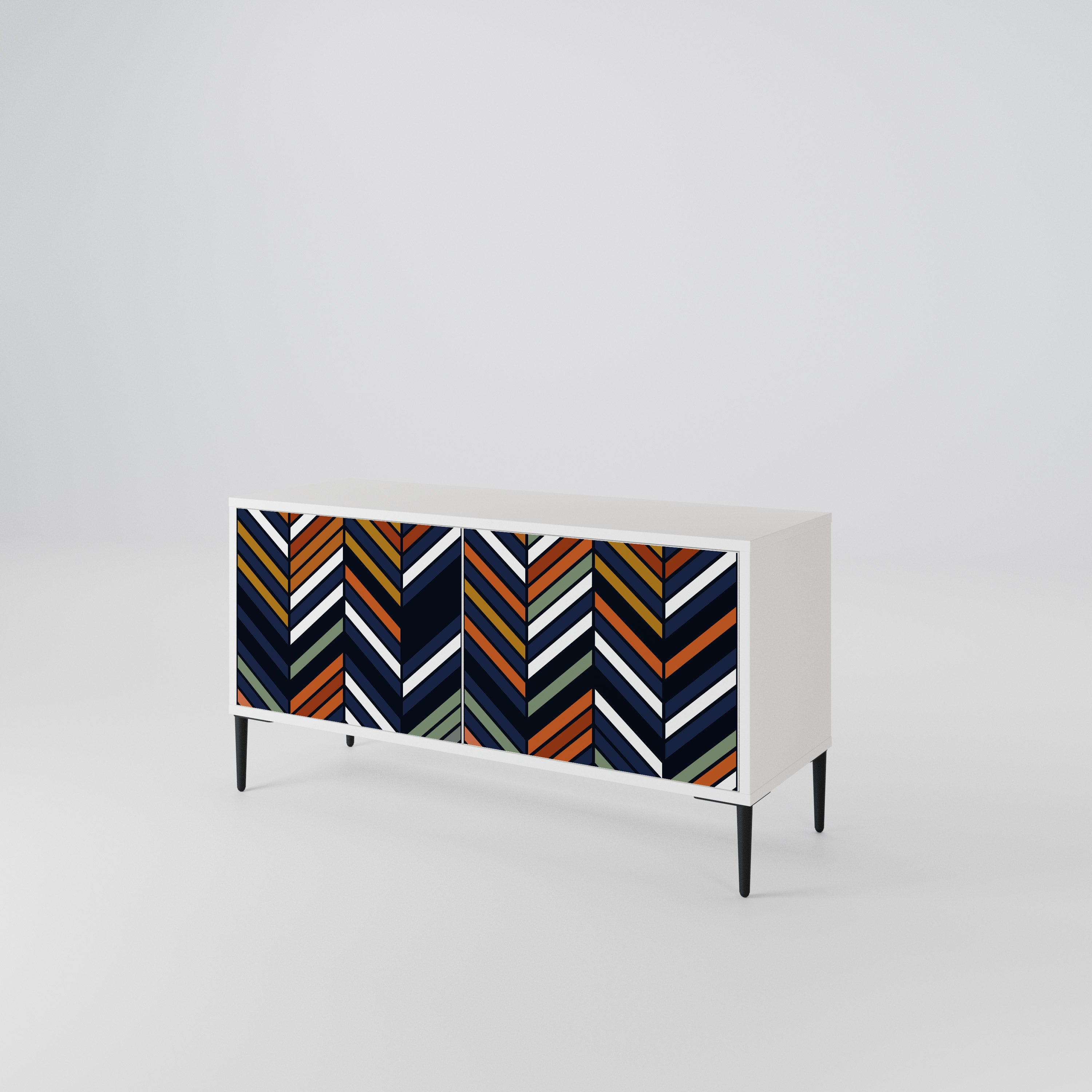 VIBRANT PATCHWORK Kompaktowa szafka RTV 2-drzwiowa