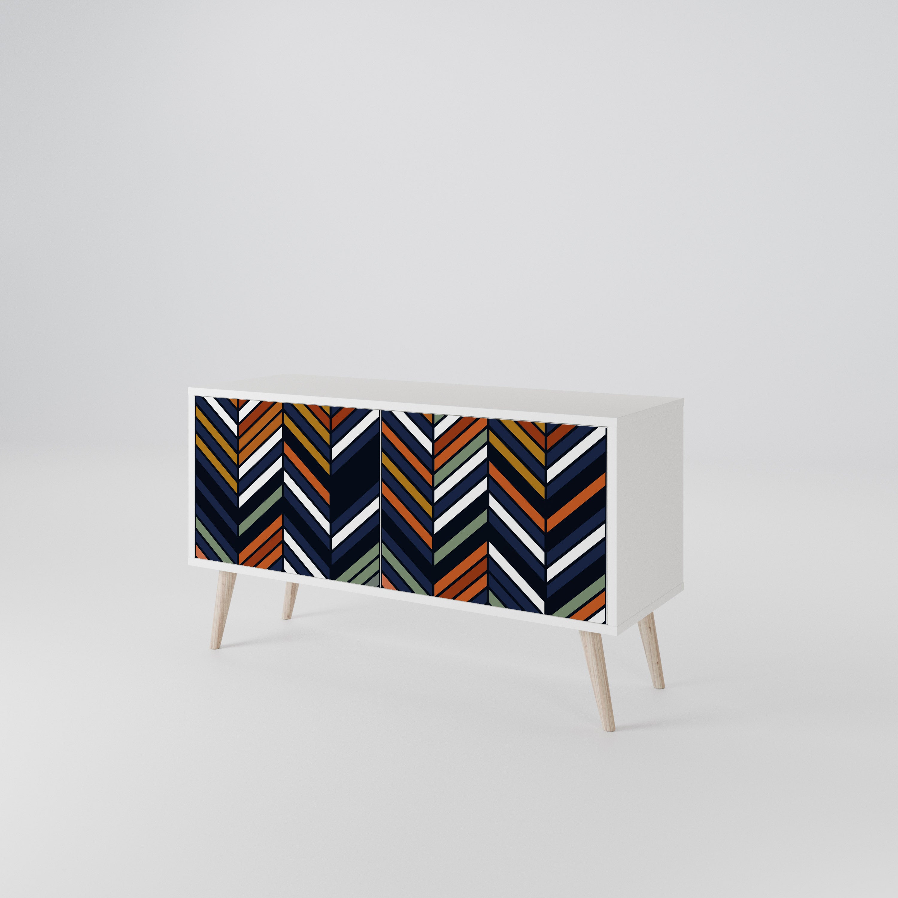 VIBRANT PATCHWORK Kompaktowa szafka RTV 2-drzwiowa