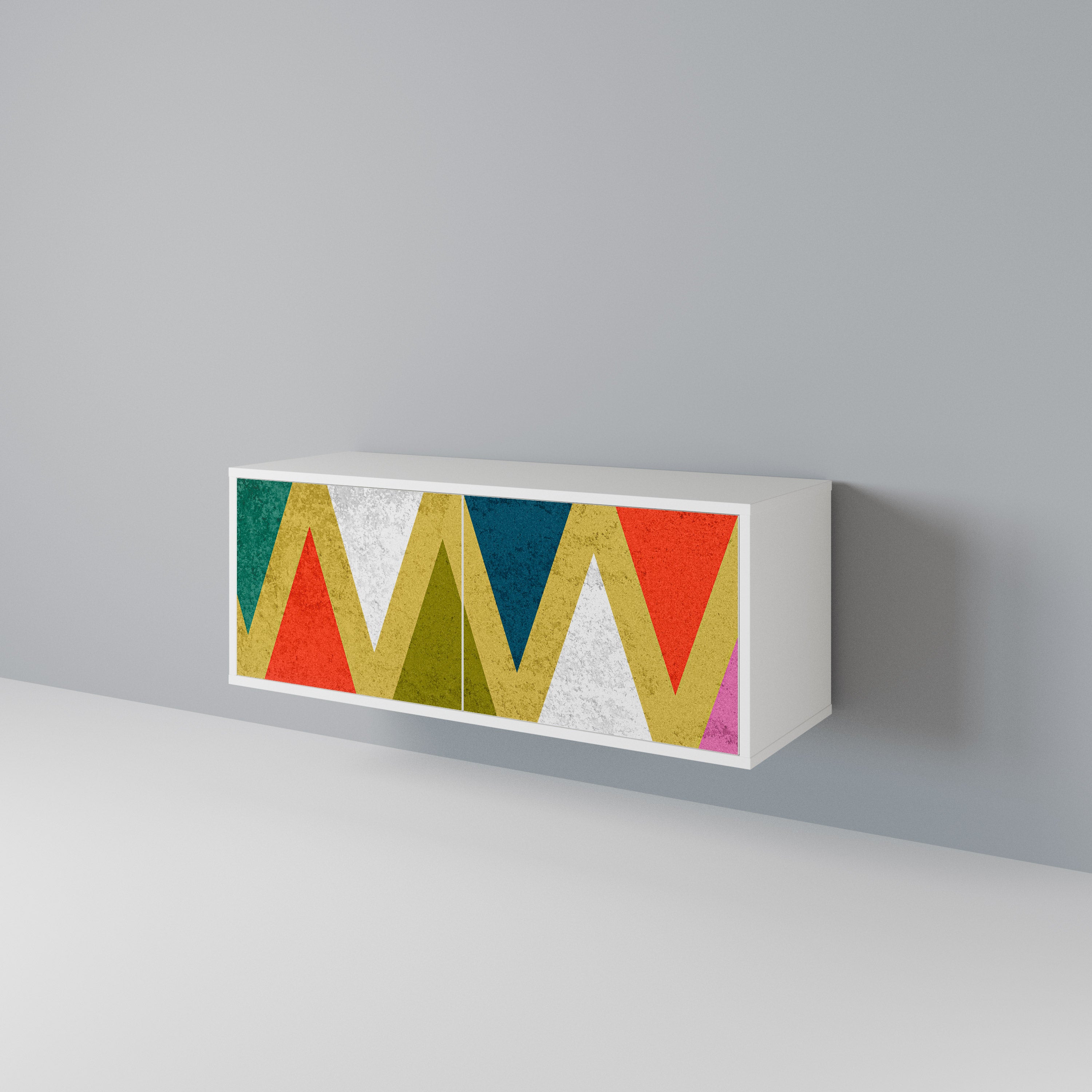 COLORFUL TRIANGLES Kompaktowa szafka RTV 2-drzwiowa