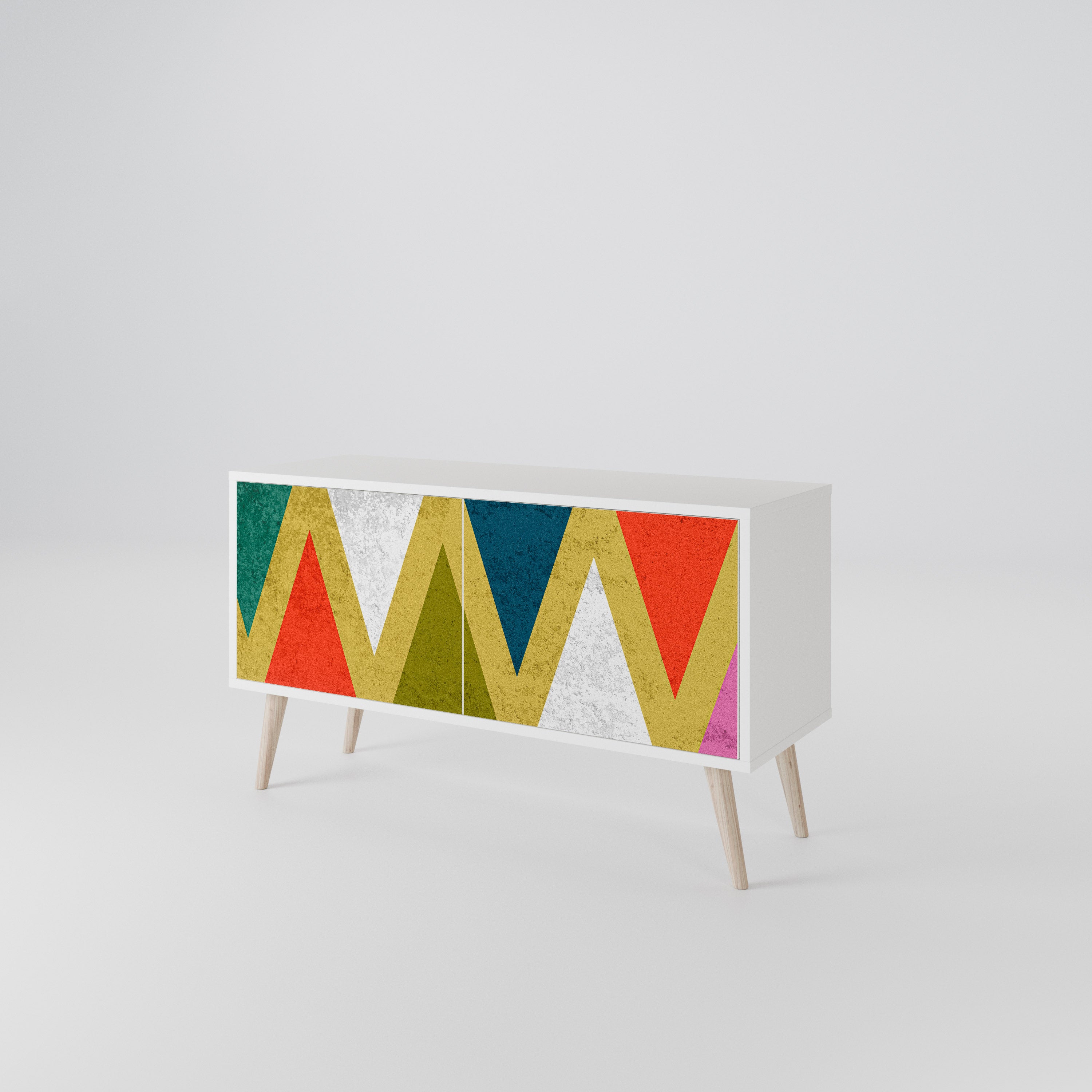 COLORFUL TRIANGLES Kompaktowa szafka RTV 2-drzwiowa