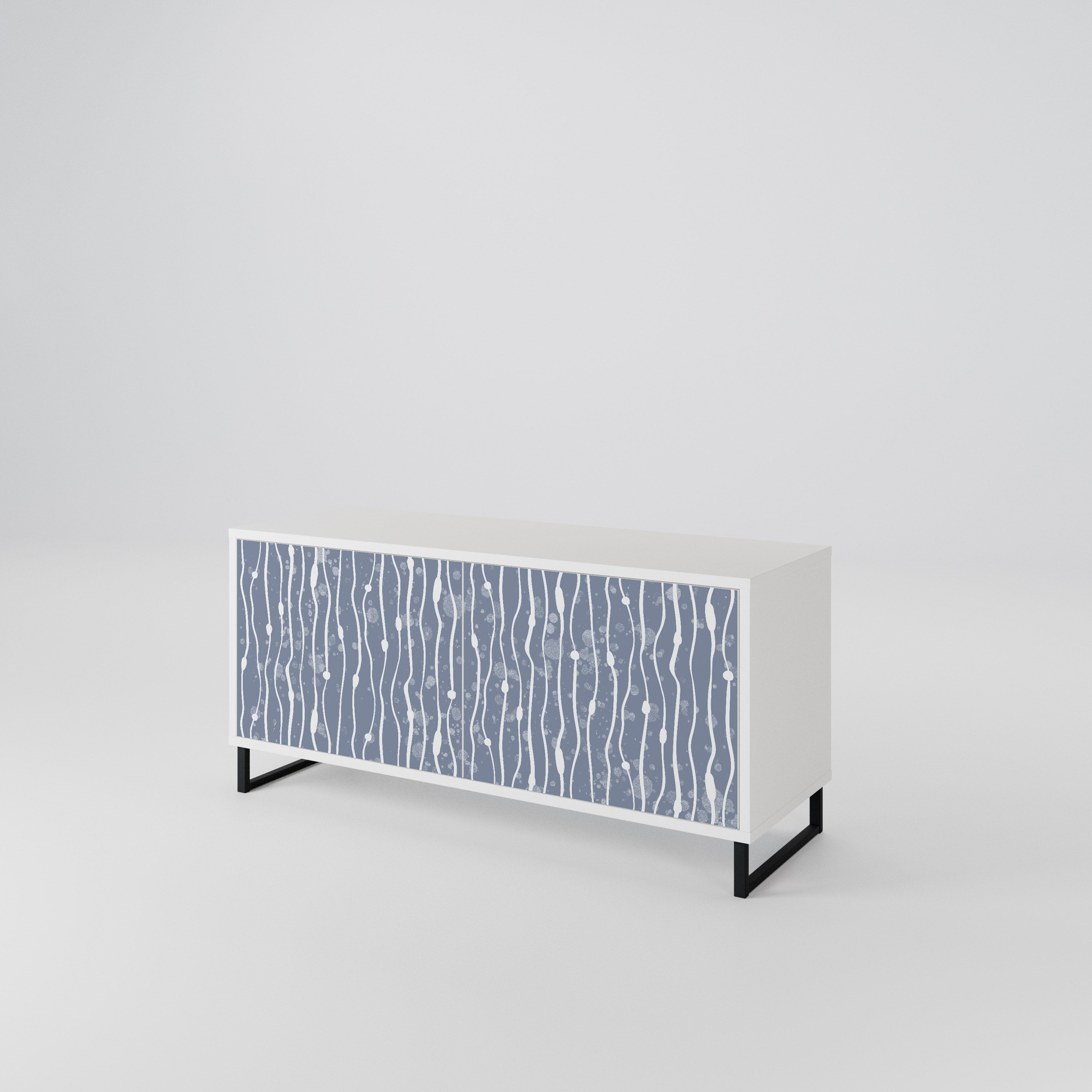 GRAPHITE RAIN Kompaktowa szafka RTV 2-drzwiowa