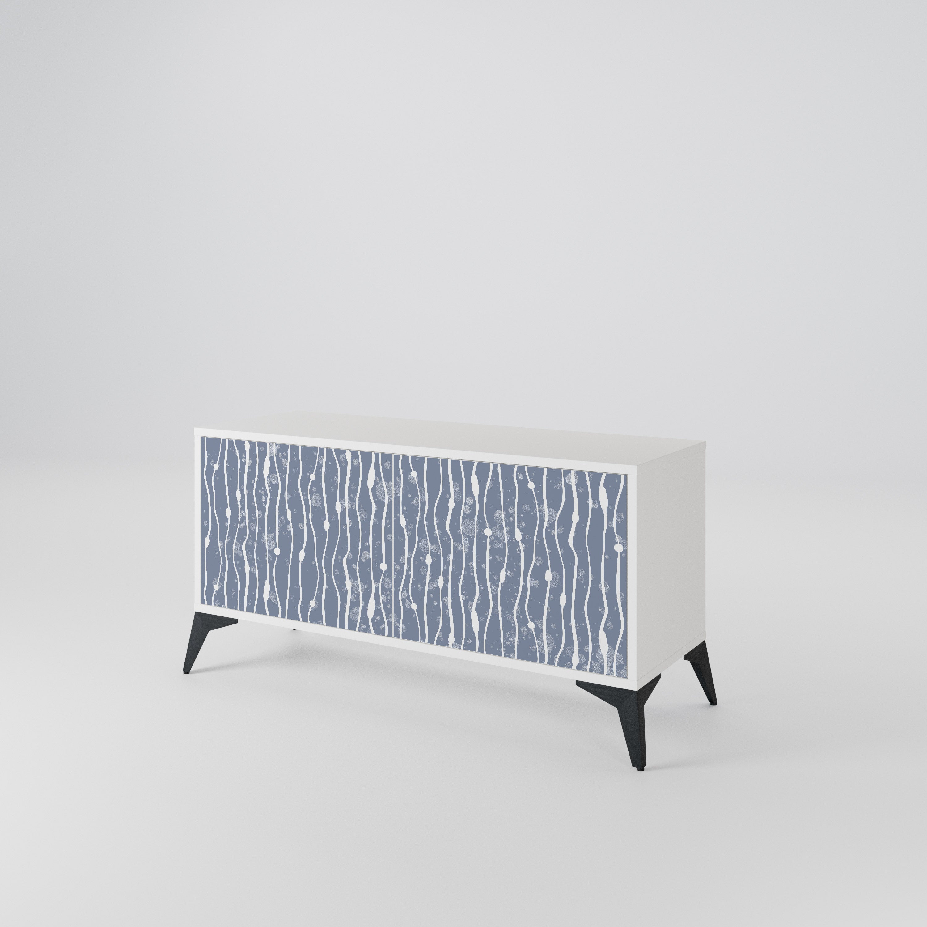 GRAPHITE RAIN Kompaktowa szafka RTV 2-drzwiowa