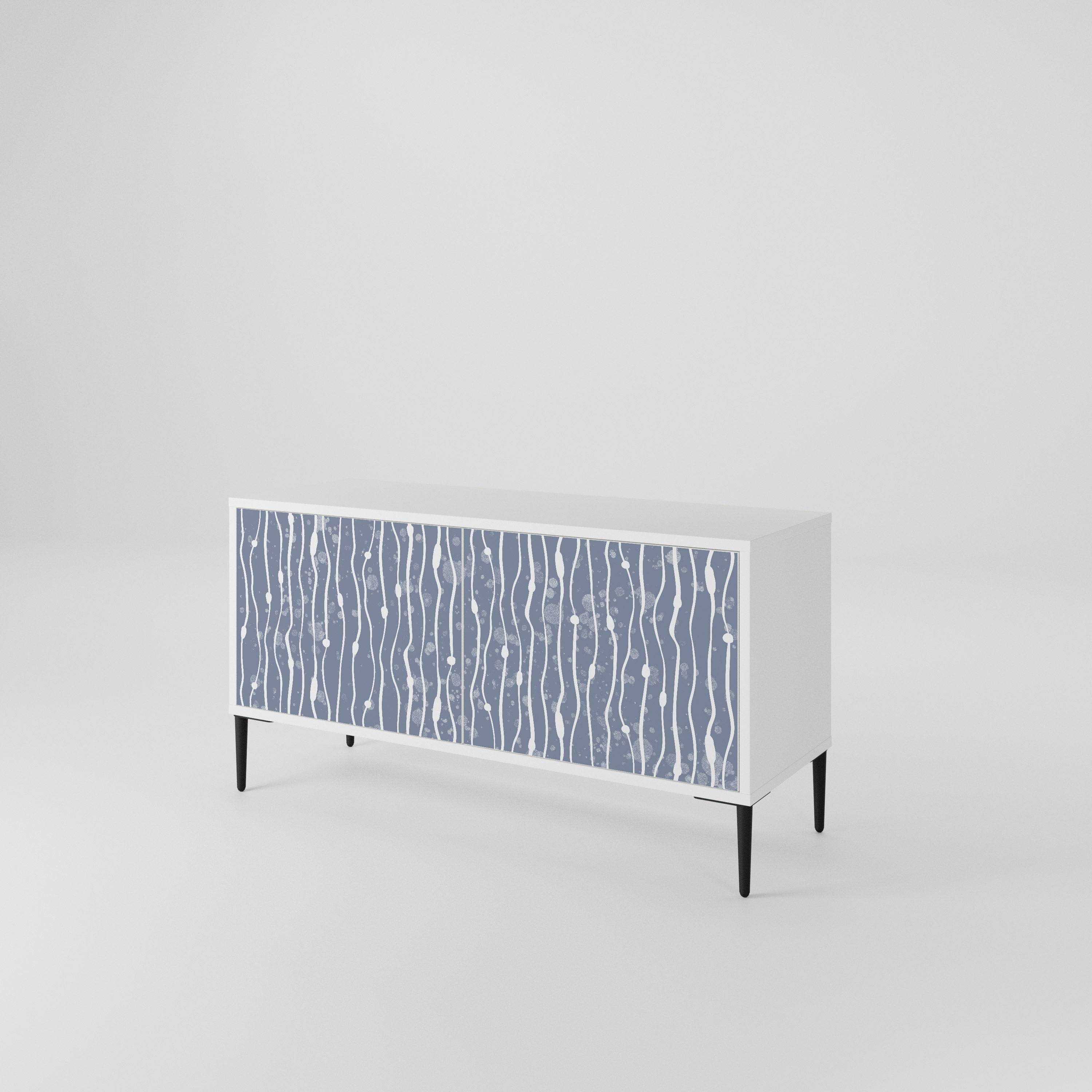 GRAPHITE RAIN Kompaktowa szafka RTV 2-drzwiowa