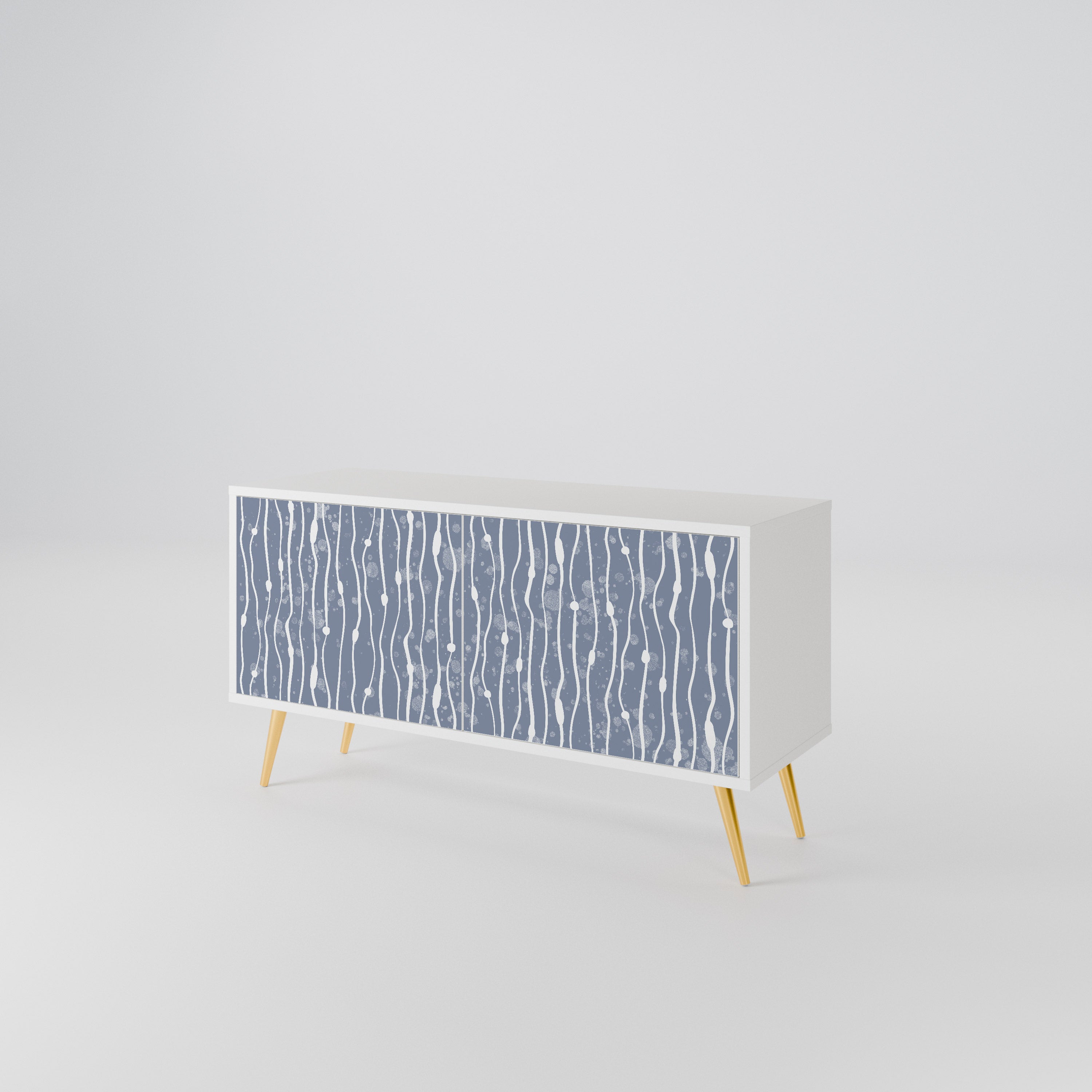 GRAPHITE RAIN Kompaktowa szafka RTV 2-drzwiowa