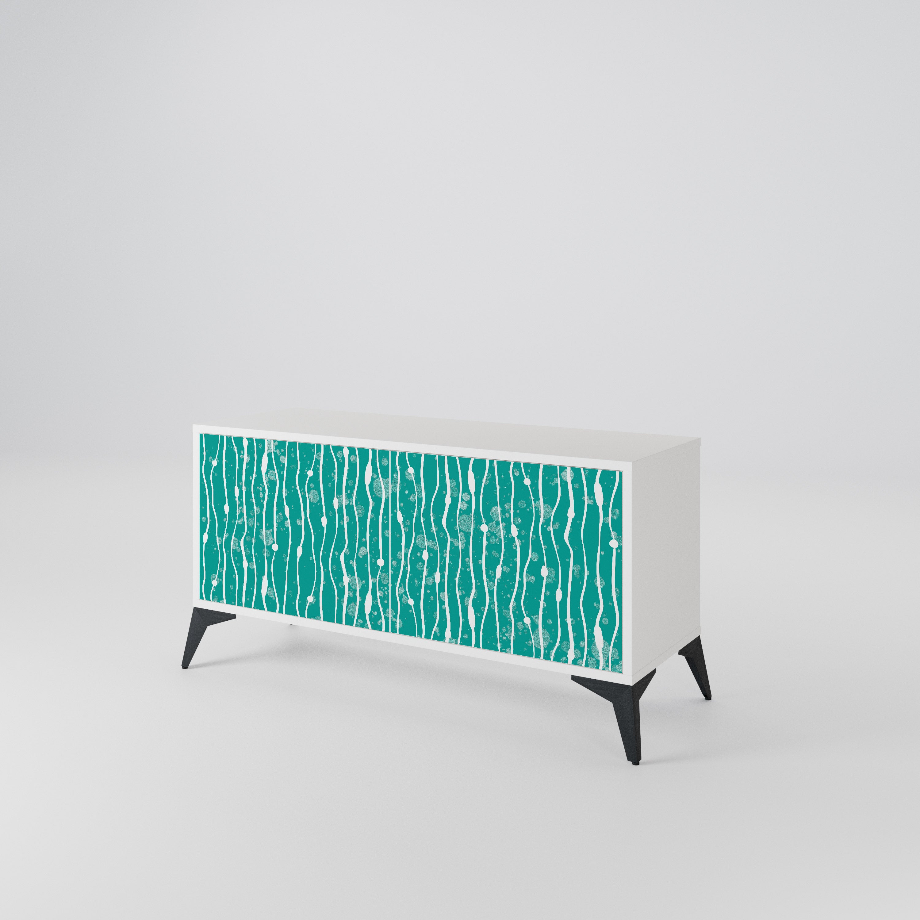 TURQUOISE RAIN Kompaktowa szafka RTV 2-drzwiowa