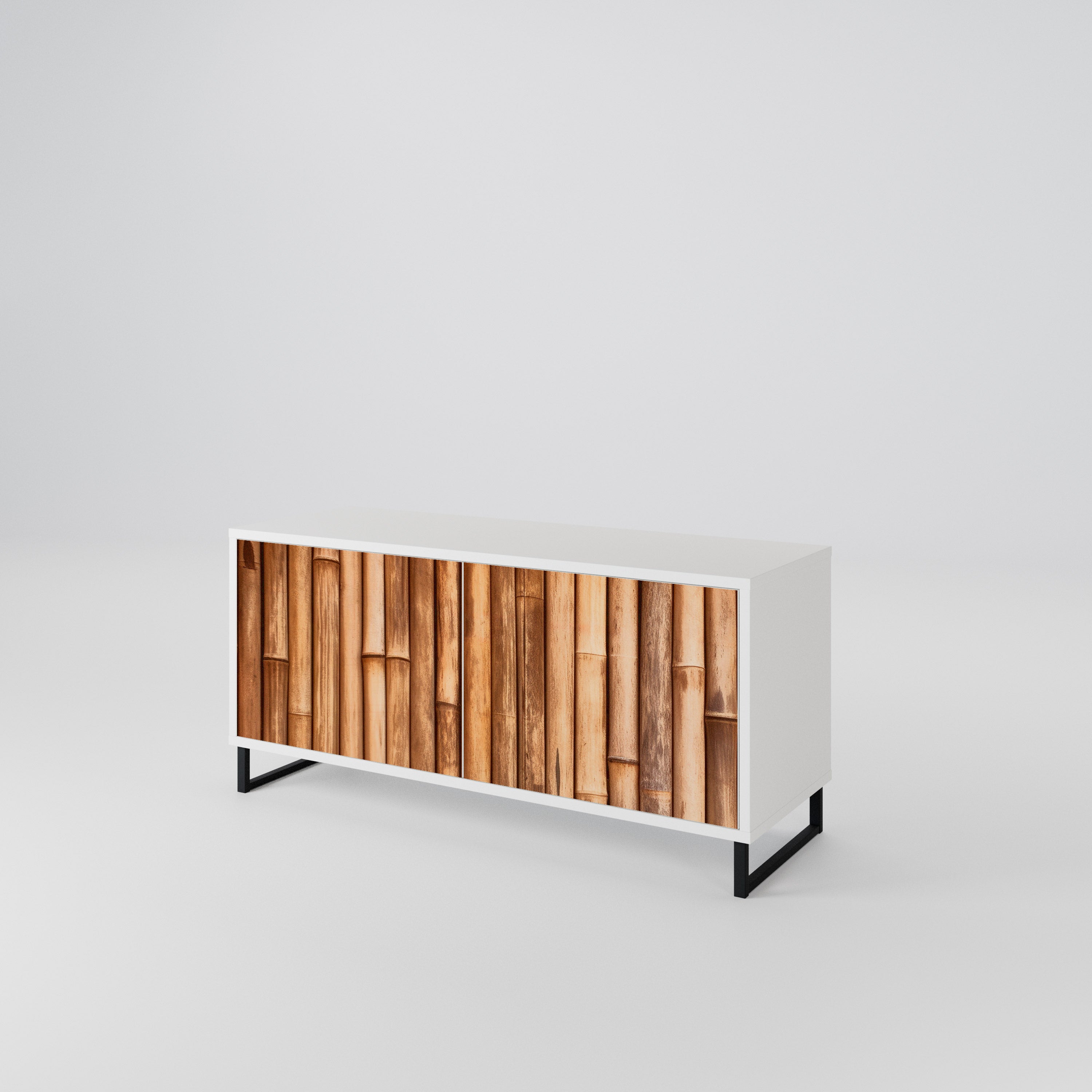 NATURAL WOOD Kompaktowa szafka RTV 2-drzwiowa