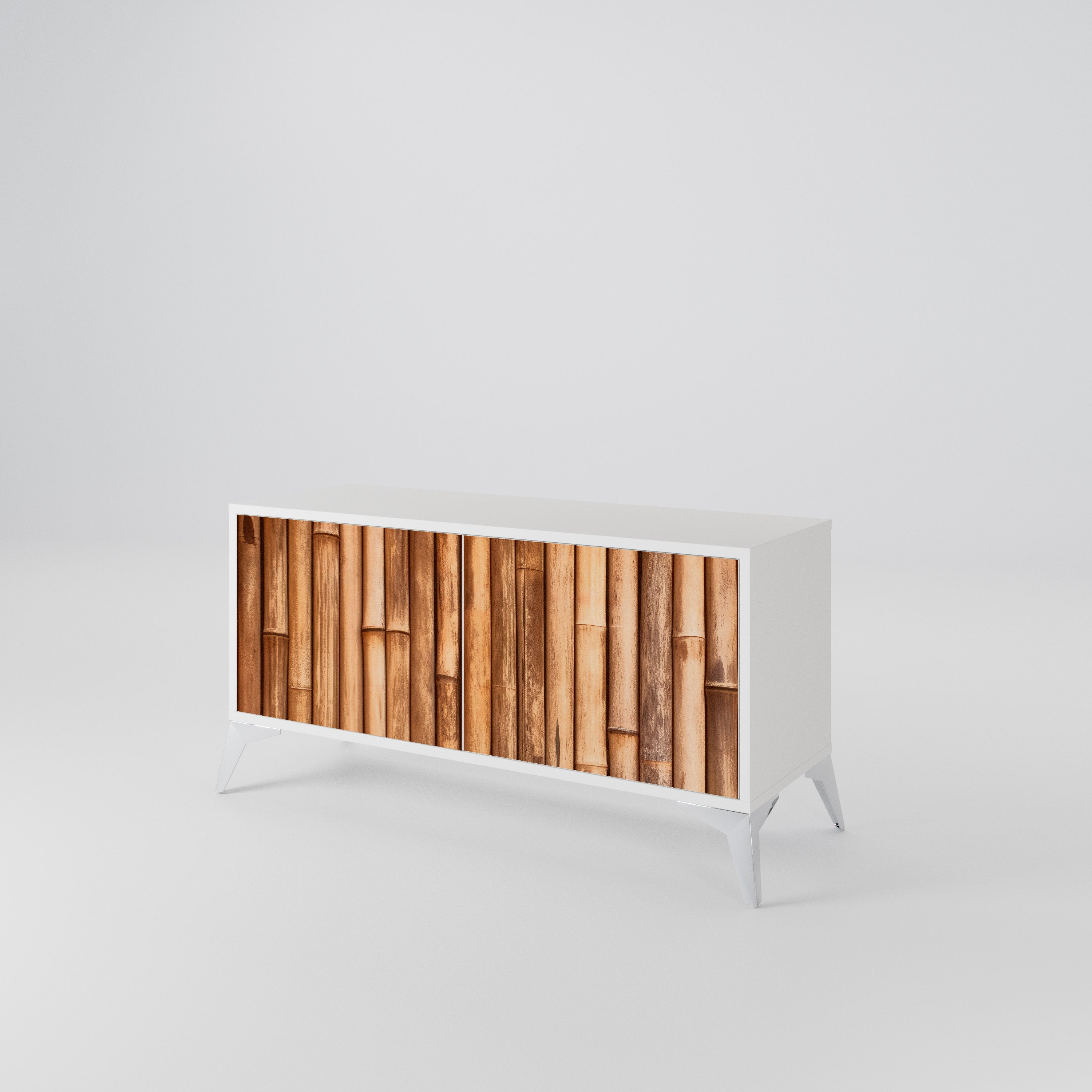 NATURAL WOOD Kompaktowa szafka RTV 2-drzwiowa