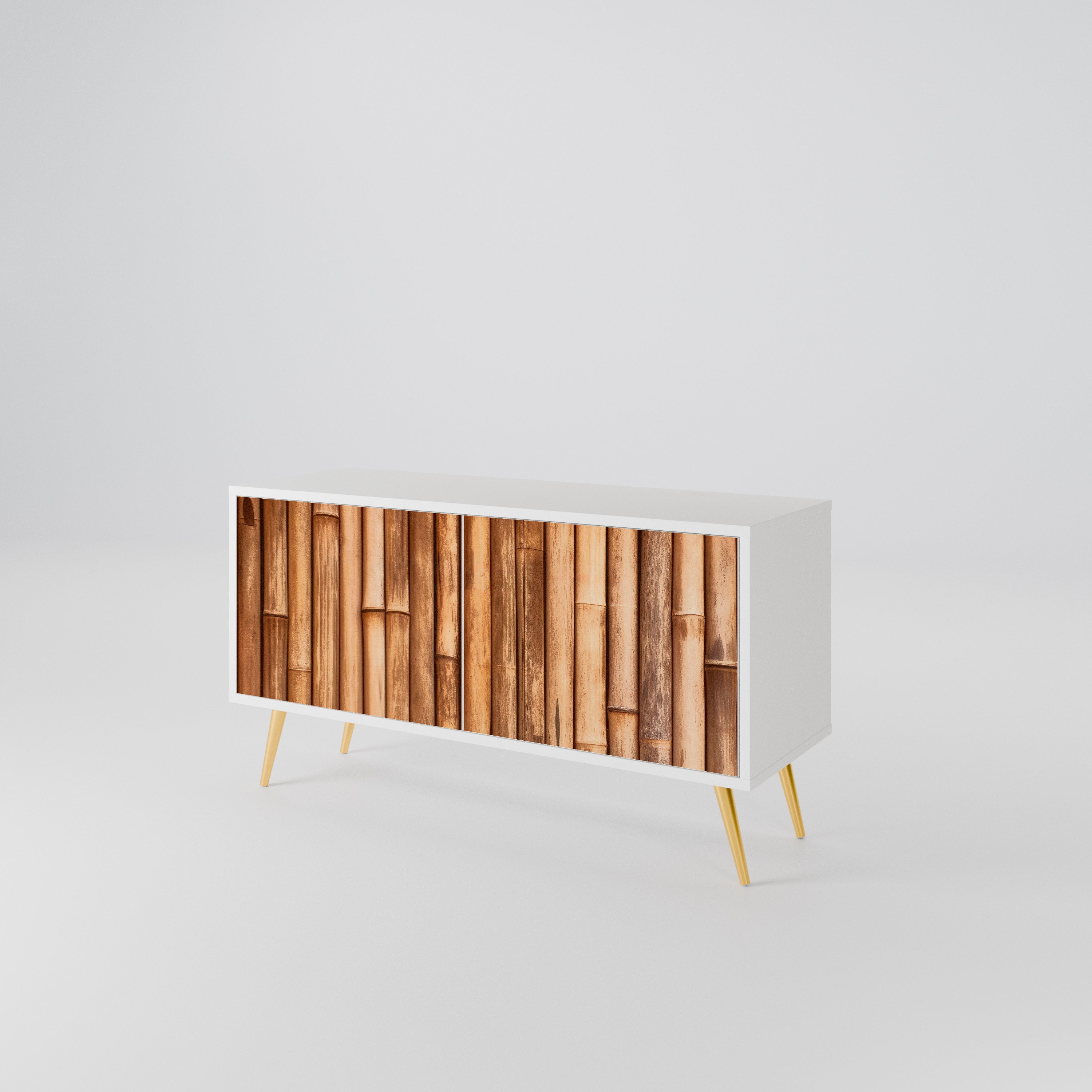 NATURAL WOOD Kompaktowa szafka RTV 2-drzwiowa