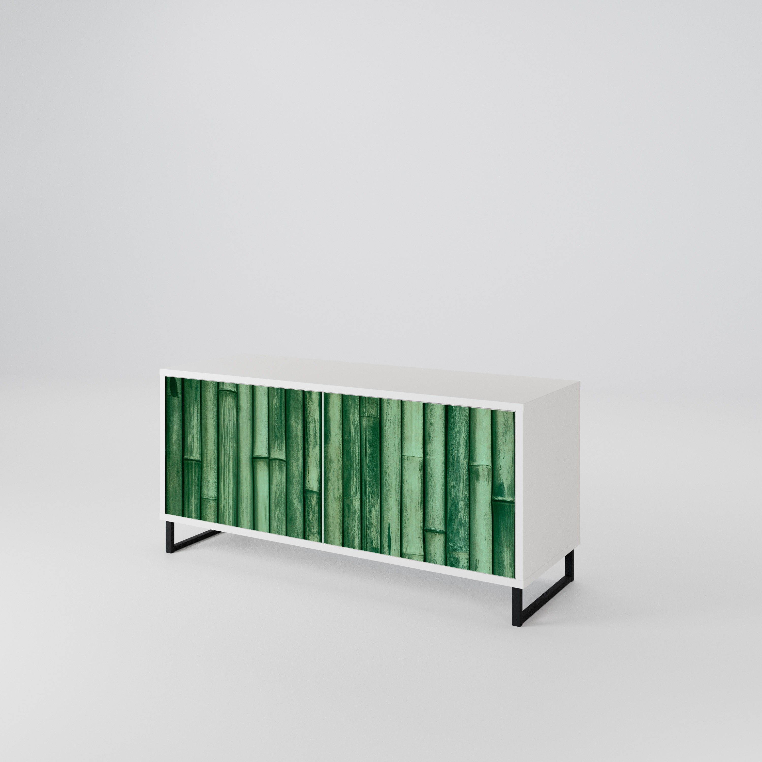 NATURAL GREEN Kompaktowa szafka RTV 2-drzwiowa