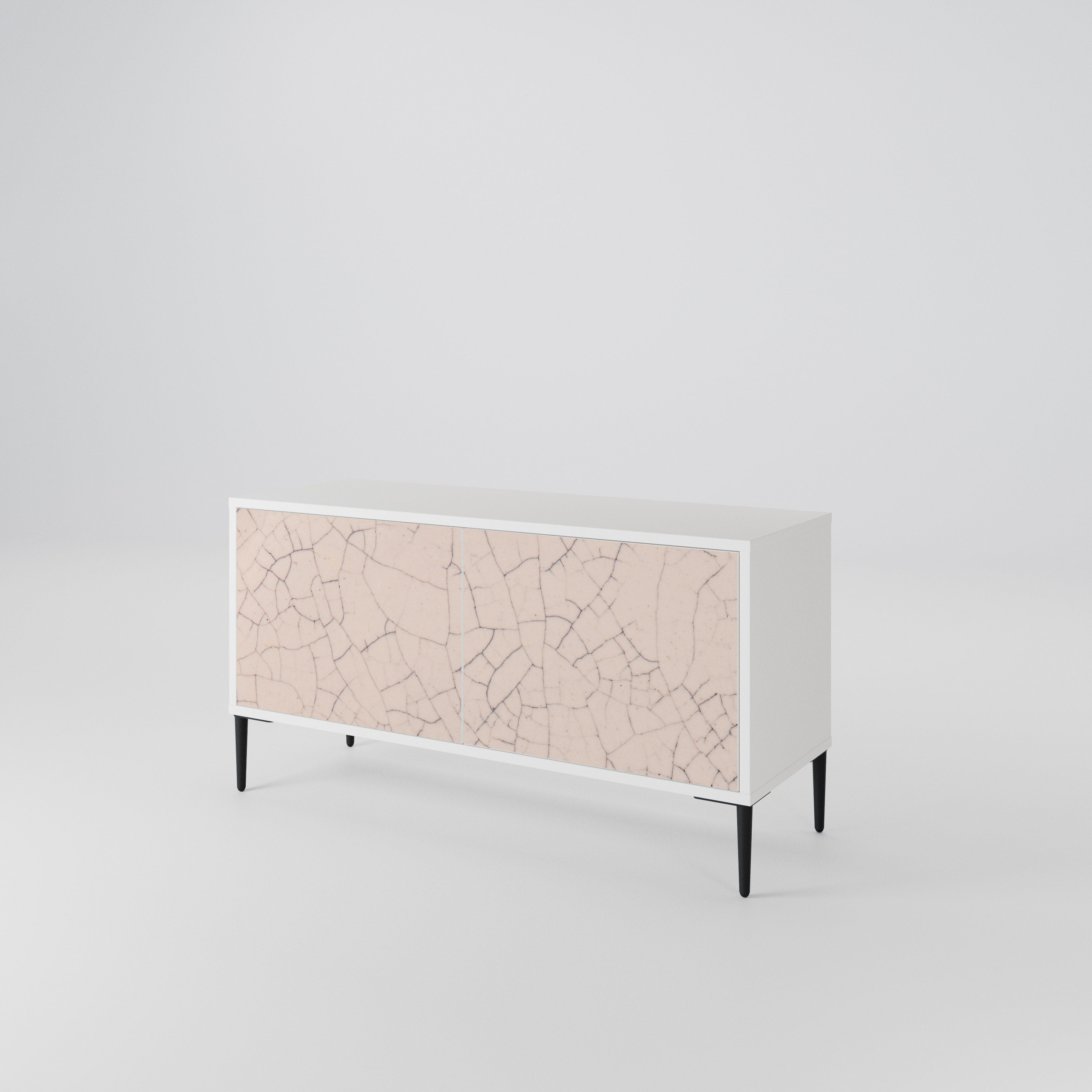 CERAMIC TEXTURE Kompaktowa szafka RTV 2-drzwiowa