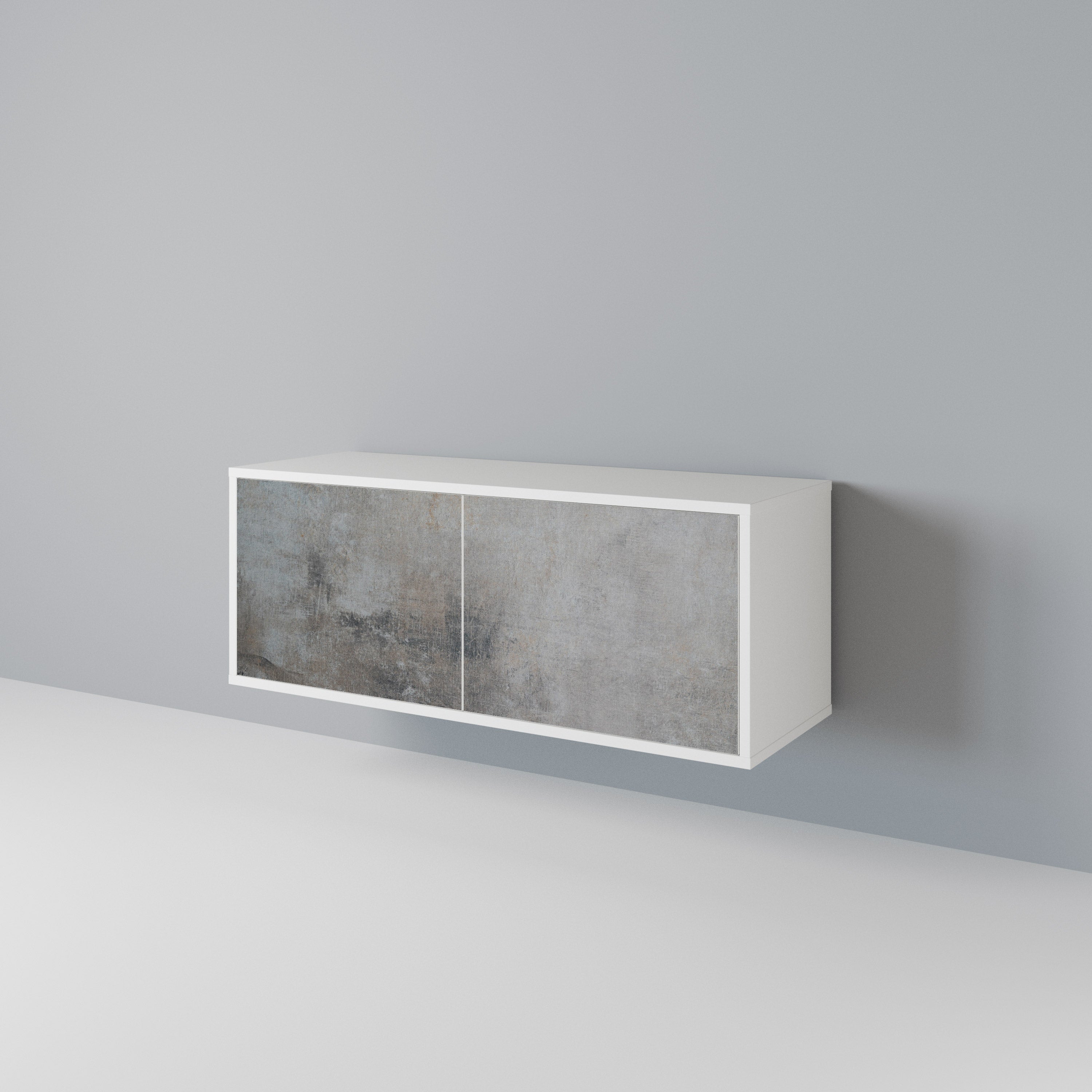 CONCRETE WALL Kompaktowa szafka RTV 2-drzwiowa