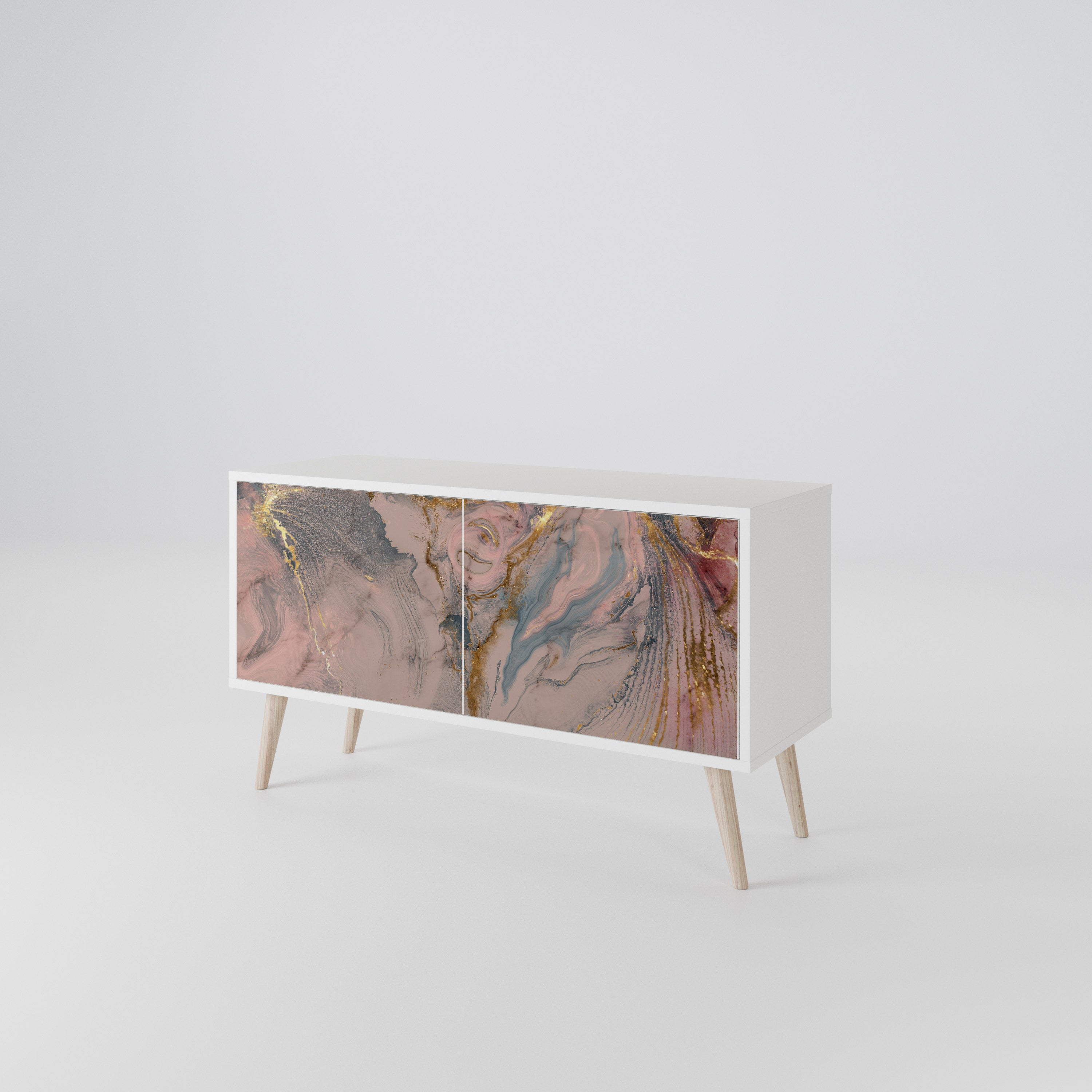 GILDED SWIRLS Kompaktowa szafka RTV 2-drzwiowa