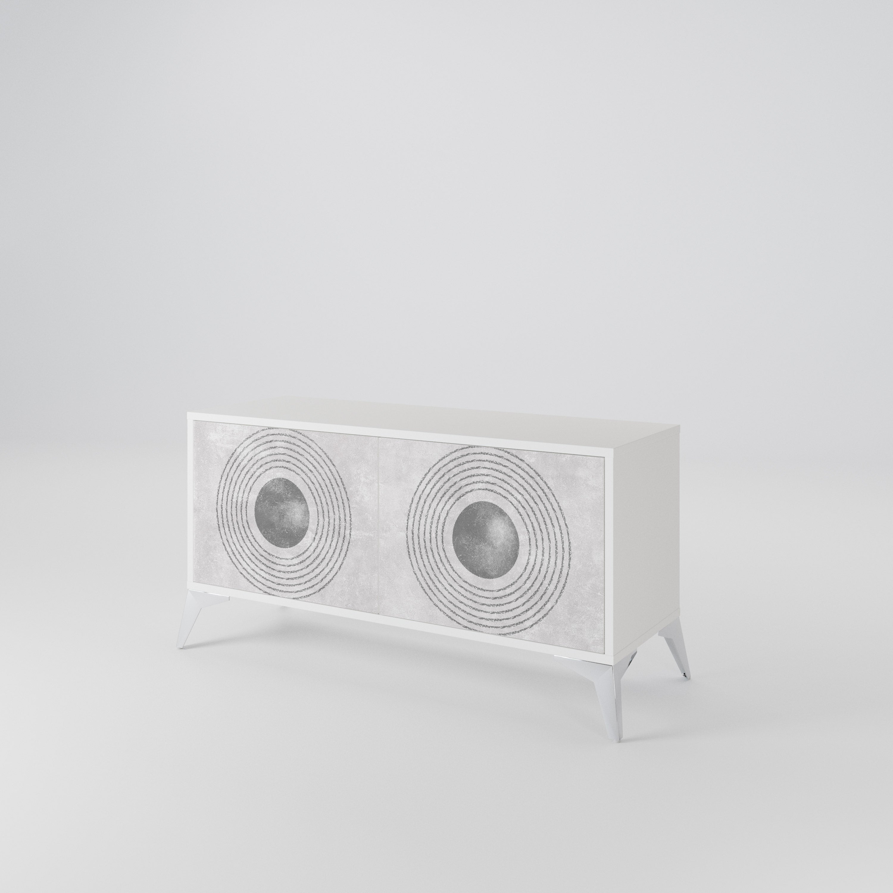 SOLID CIRCLES Kompaktowa szafka RTV 2-drzwiowa