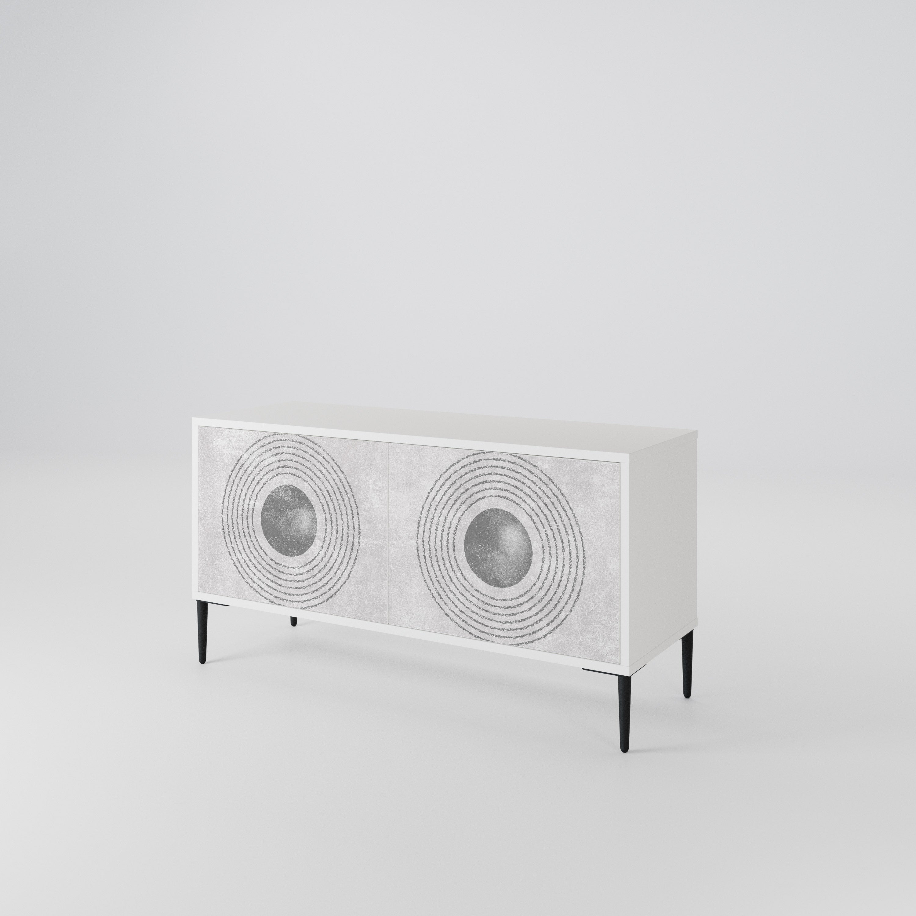 SOLID CIRCLES Kompaktowa szafka RTV 2-drzwiowa