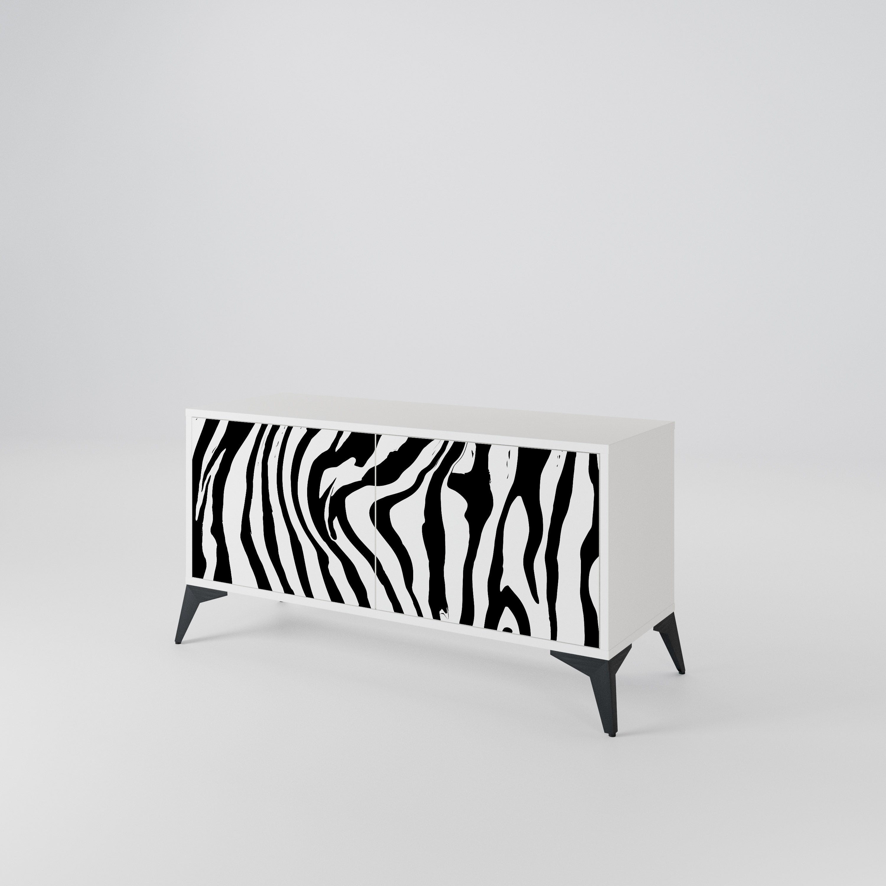 SPLENDID ZEBRA Kompaktowa szafka RTV 2-drzwiowa