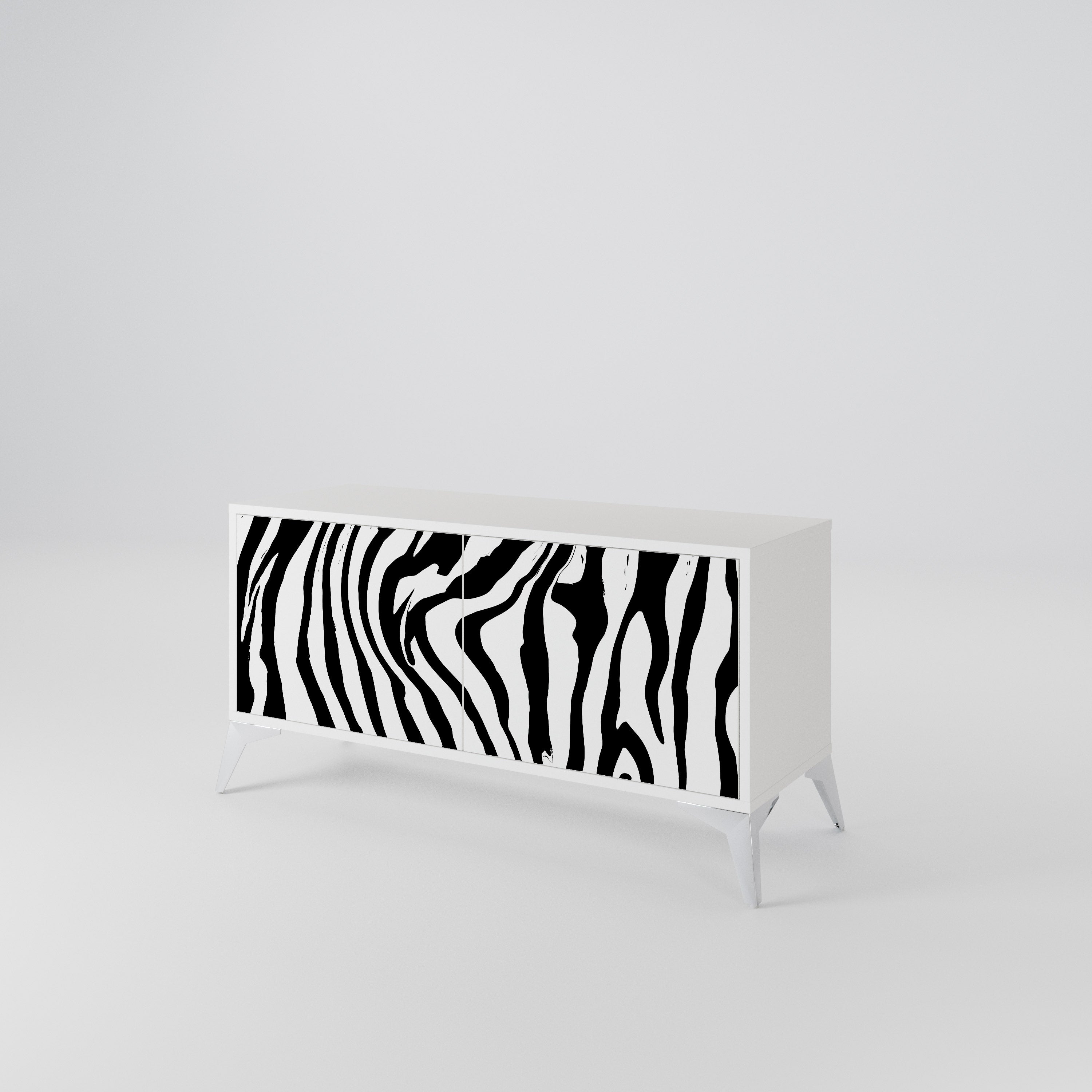 SPLENDID ZEBRA Kompaktowa szafka RTV 2-drzwiowa