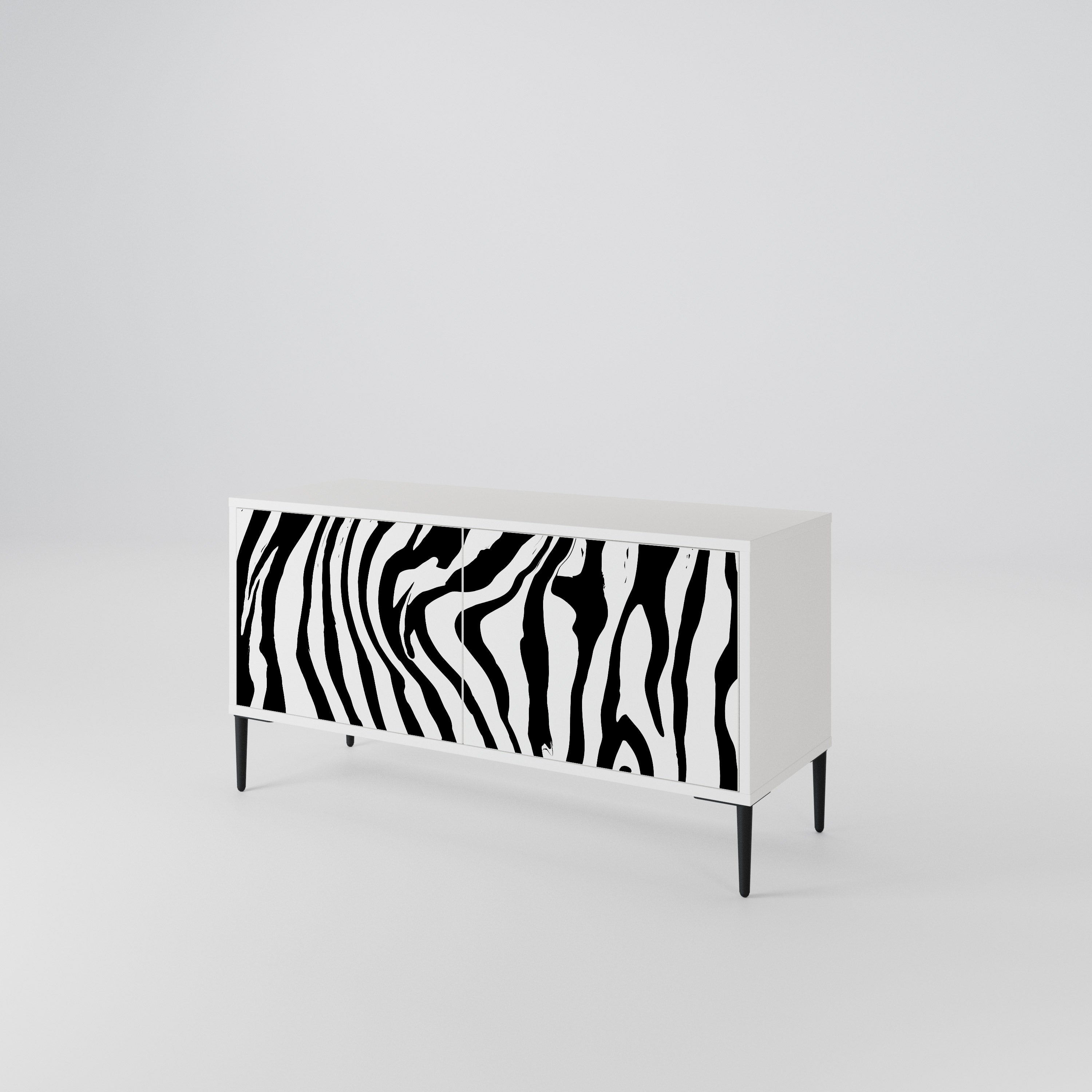 SPLENDID ZEBRA Kompaktowa szafka RTV 2-drzwiowa