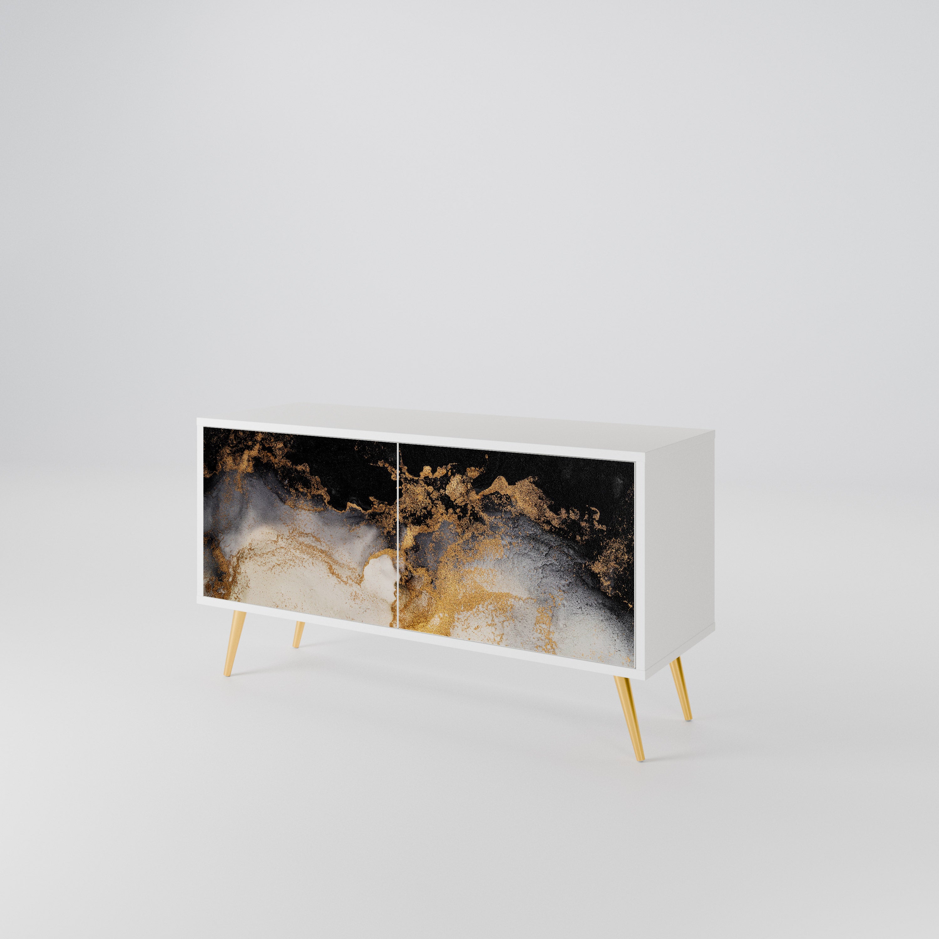 MARBLE OF TOMMORROW Kompaktowa szafka RTV 2-drzwiowa