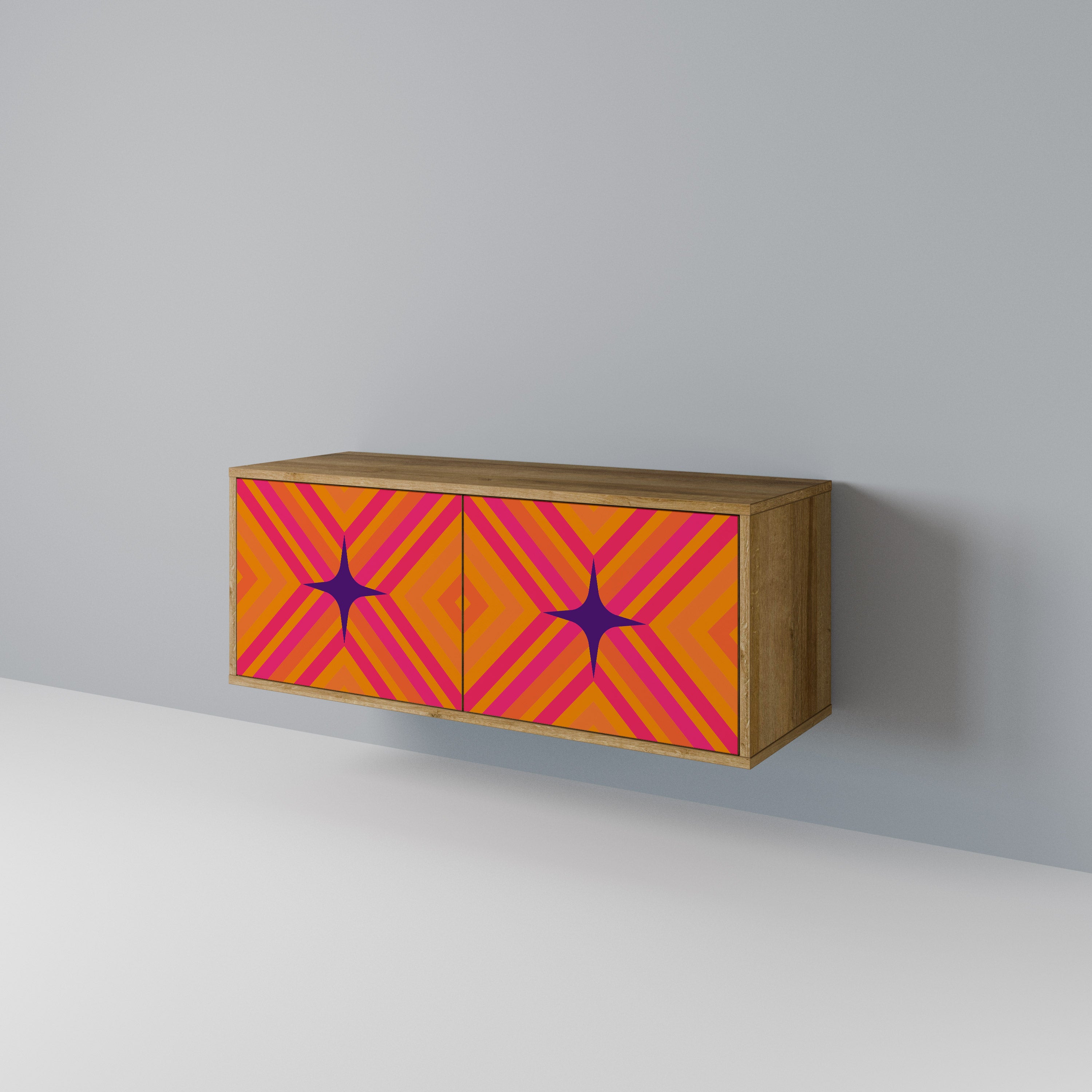 GEOMETRIC BRILLIANCE Kompaktowa szafka RTV 2-drzwiowa