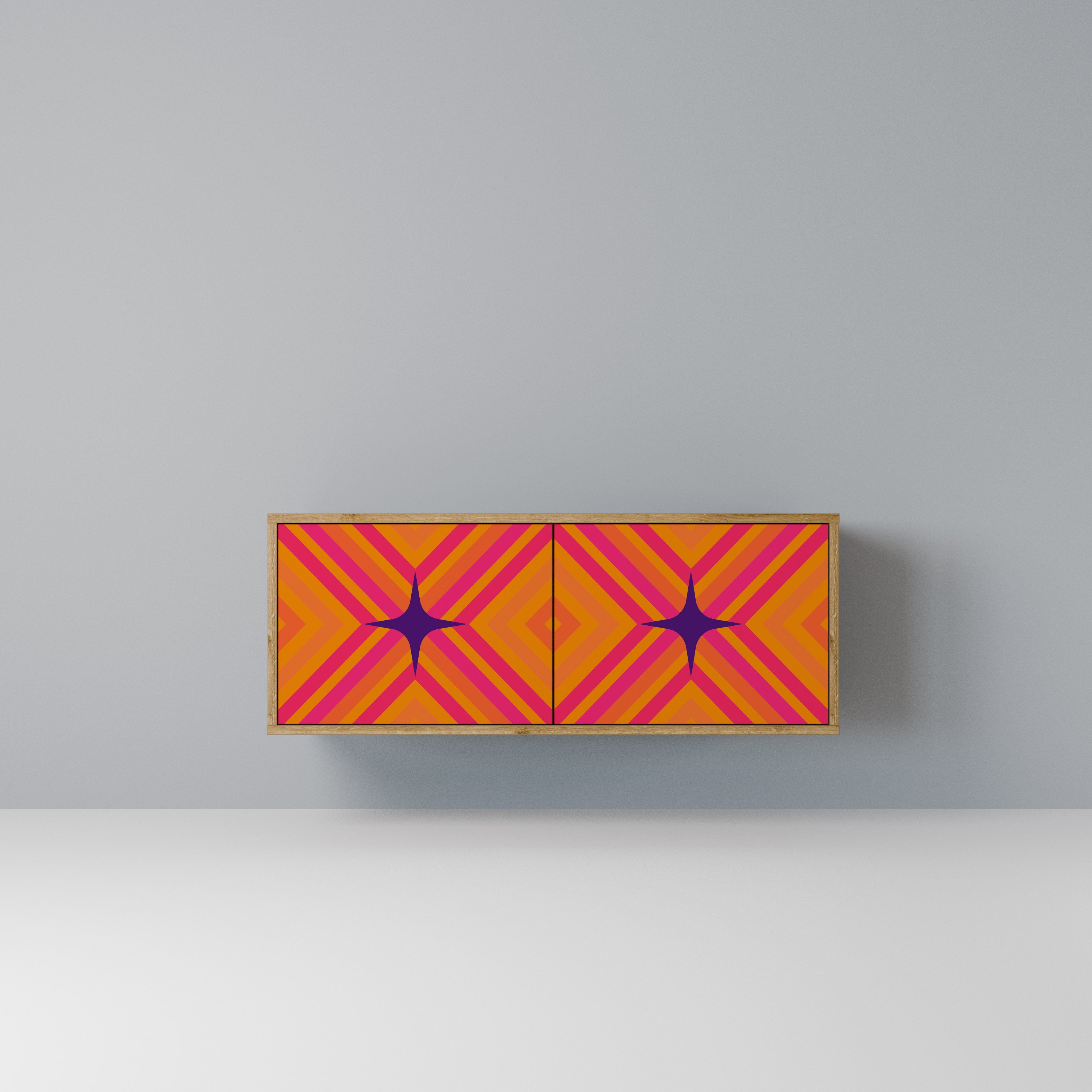GEOMETRIC BRILLIANCE Kompaktowa szafka RTV 2-drzwiowa