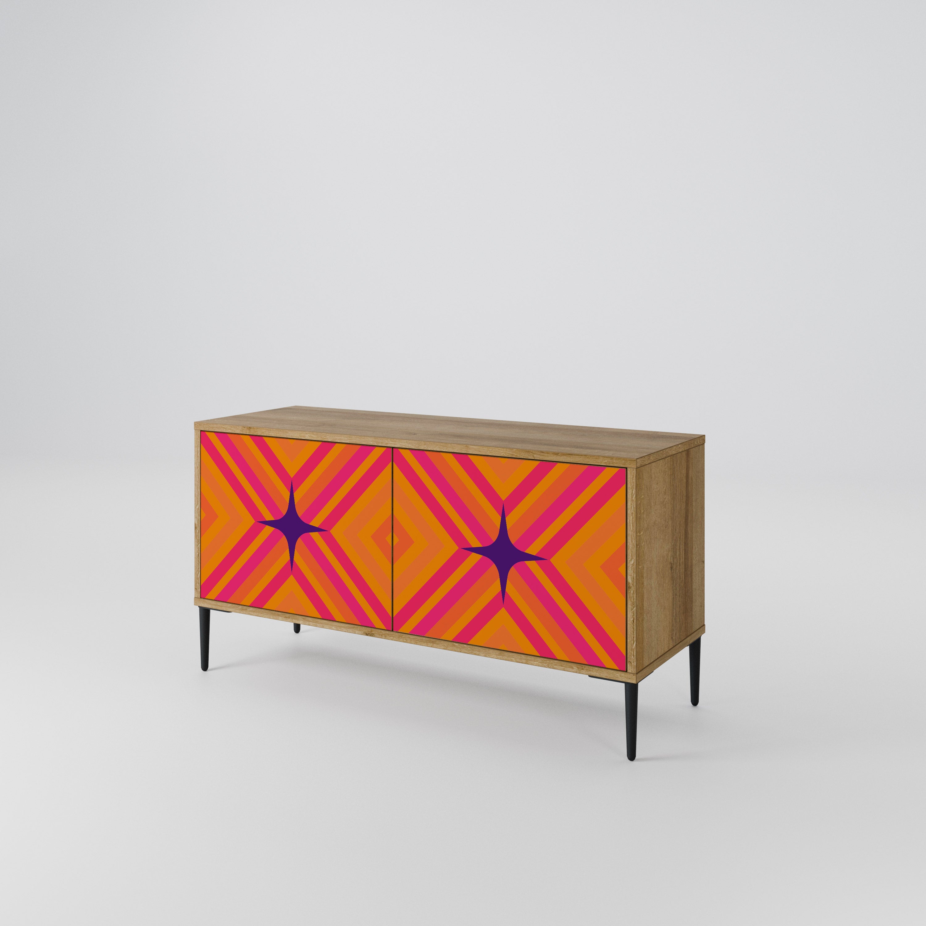 GEOMETRIC BRILLIANCE Kompaktowa szafka RTV 2-drzwiowa
