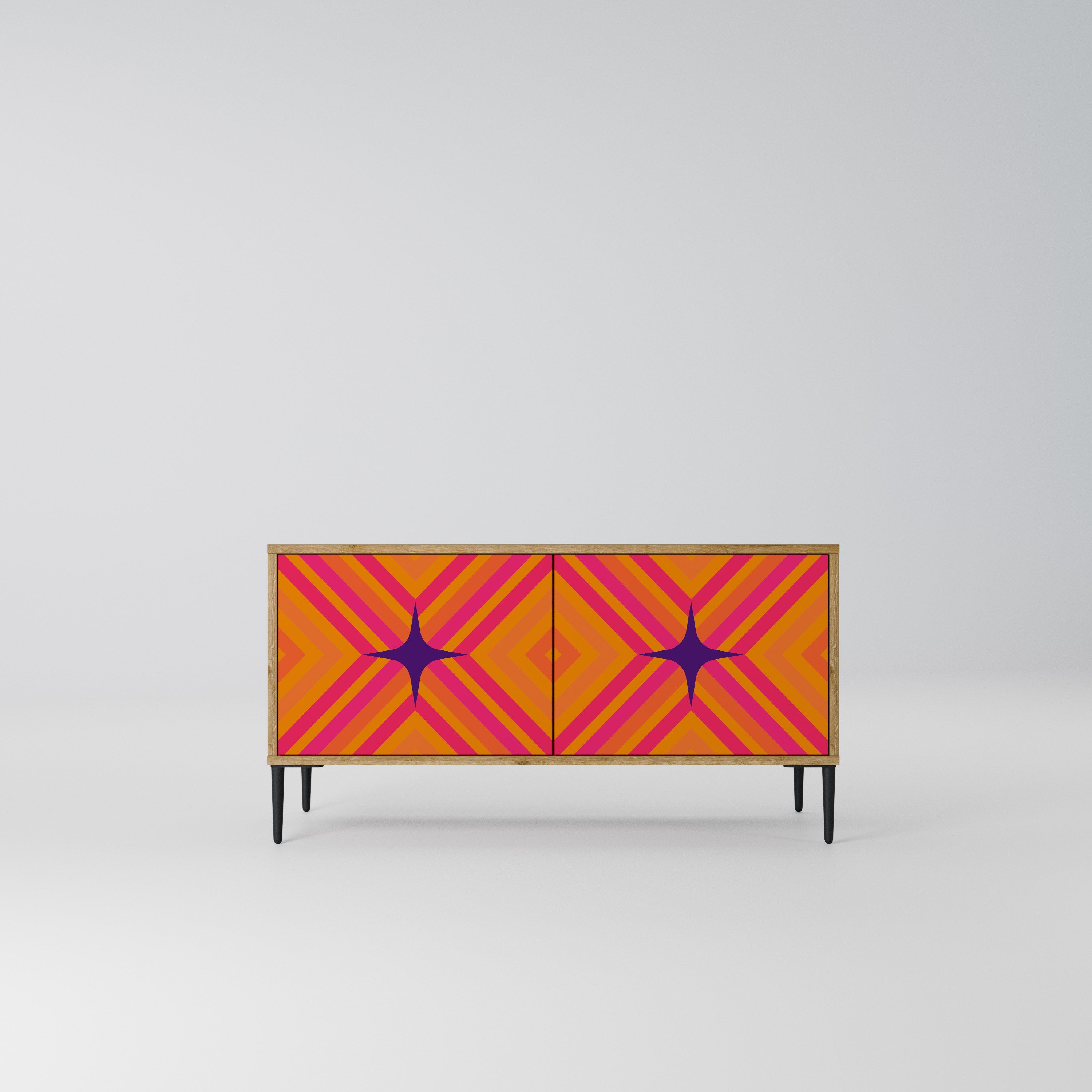 GEOMETRIC BRILLIANCE Kompaktowa szafka RTV 2-drzwiowa