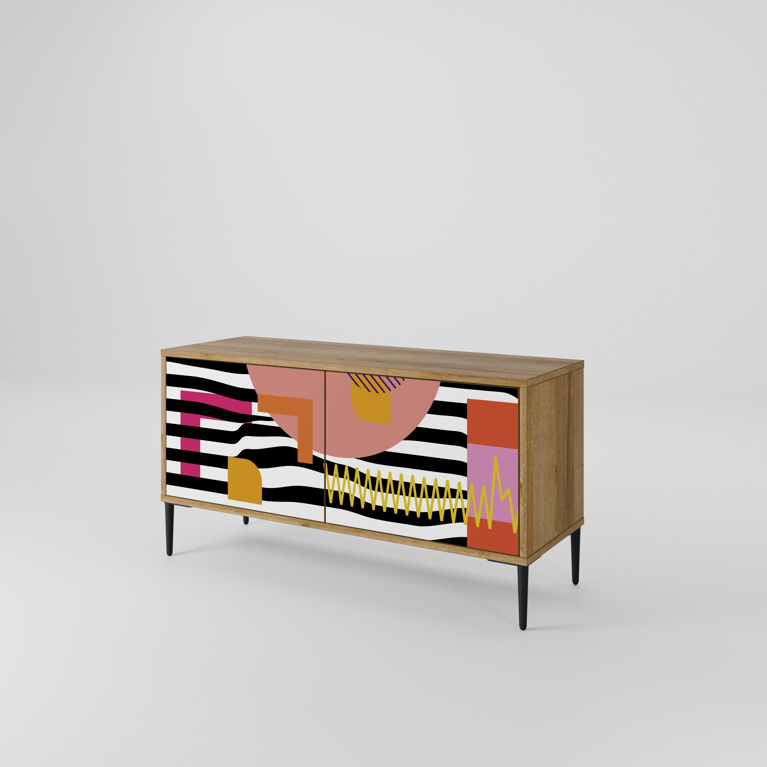 CHROMATIC ABSTRACT Kompaktowa szafka RTV 2-drzwiowa