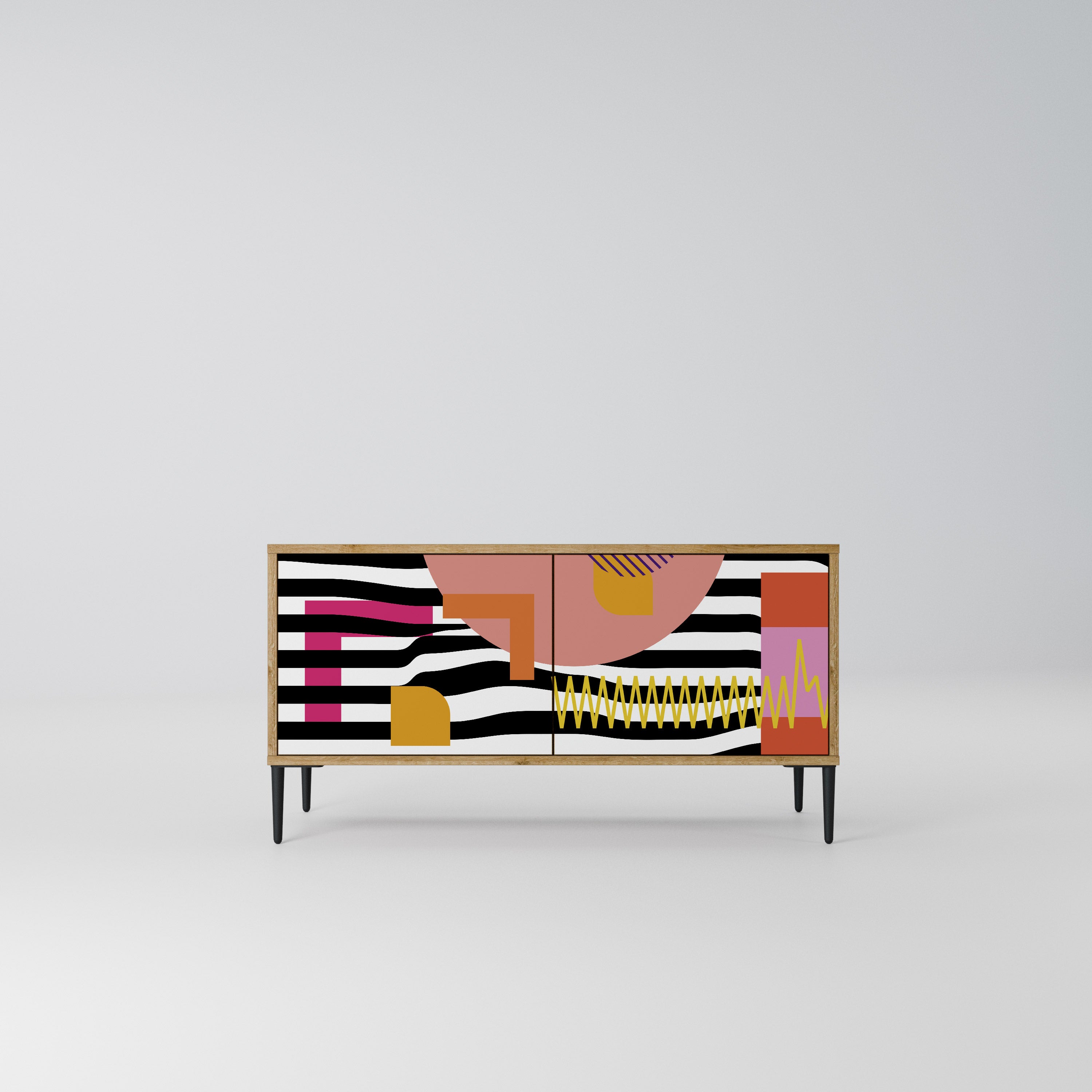 CHROMATIC ABSTRACT Kompaktowa szafka RTV 2-drzwiowa