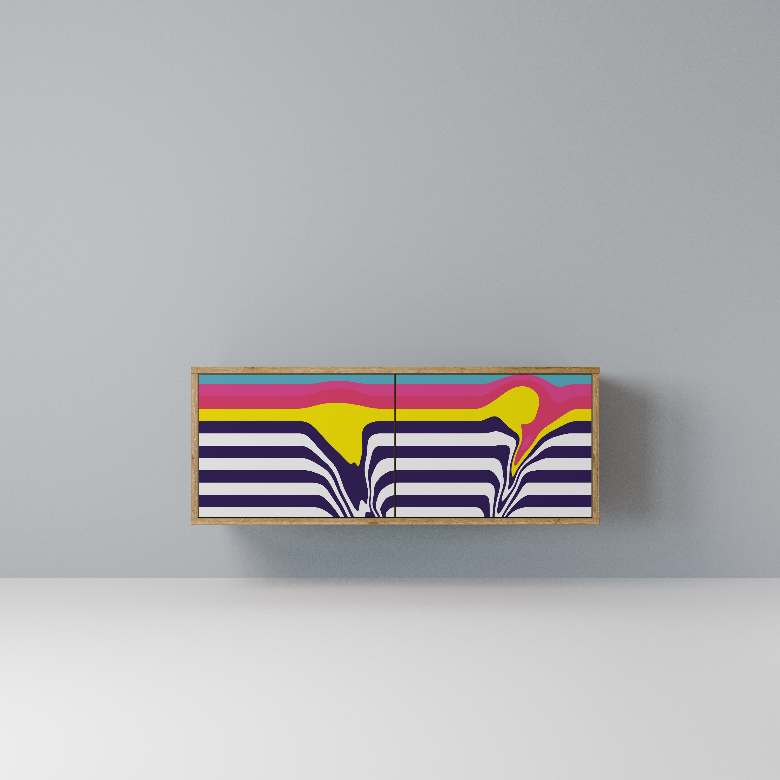 COLORFUL DIVERSION Kompaktowa szafka RTV 2-drzwiowa