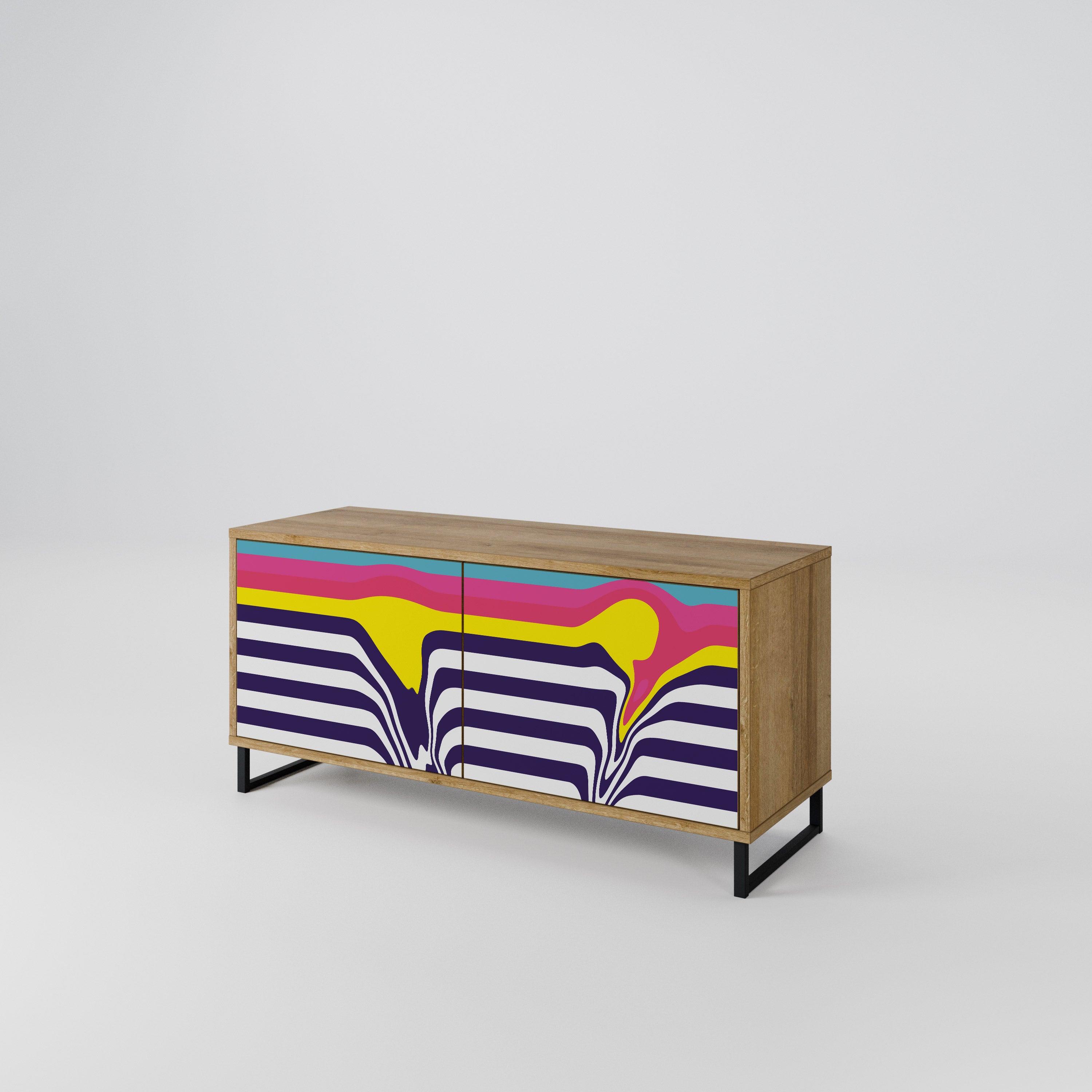 COLORFUL DIVERSION Kompaktowa szafka RTV 2-drzwiowa