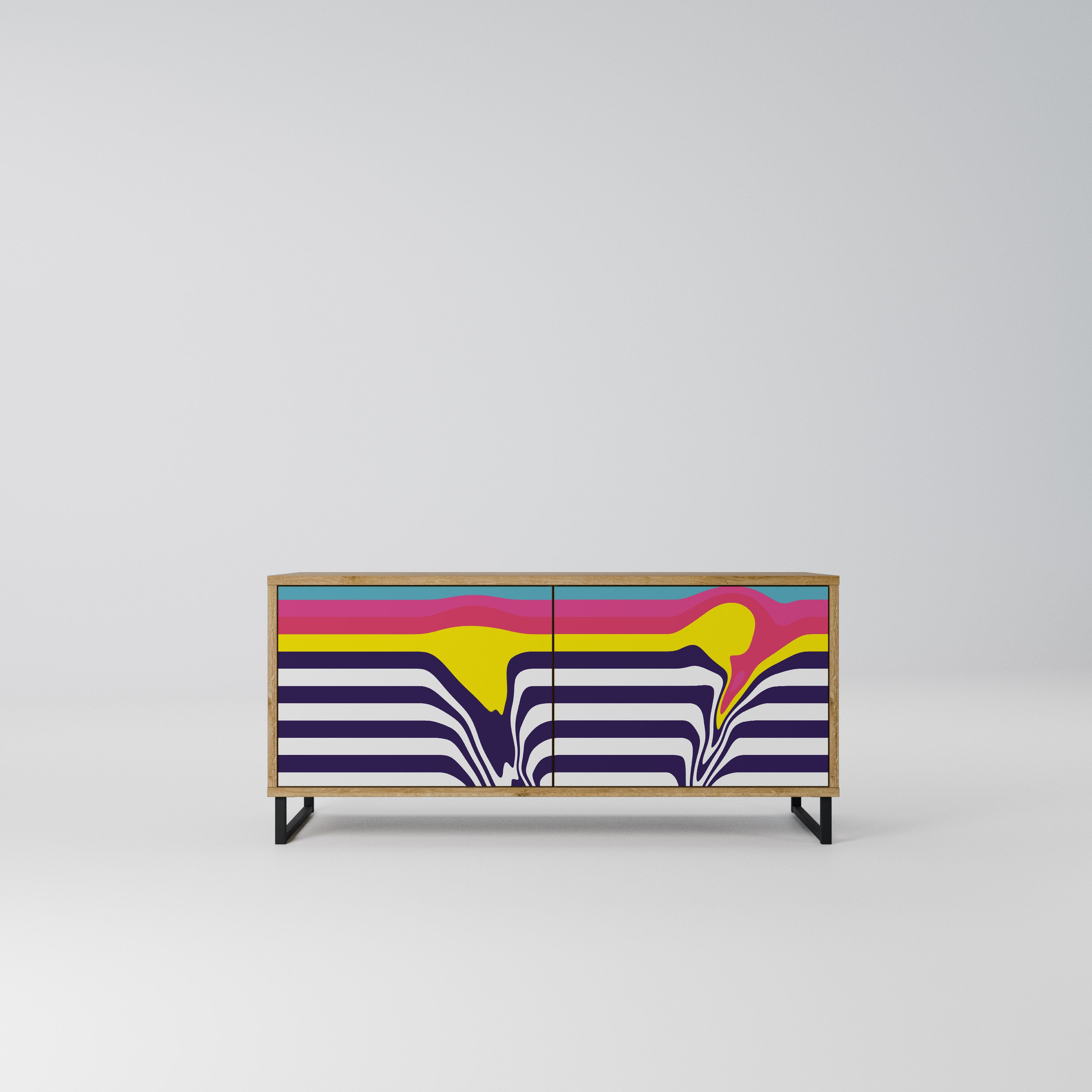 COLORFUL DIVERSION Kompaktowa szafka RTV 2-drzwiowa