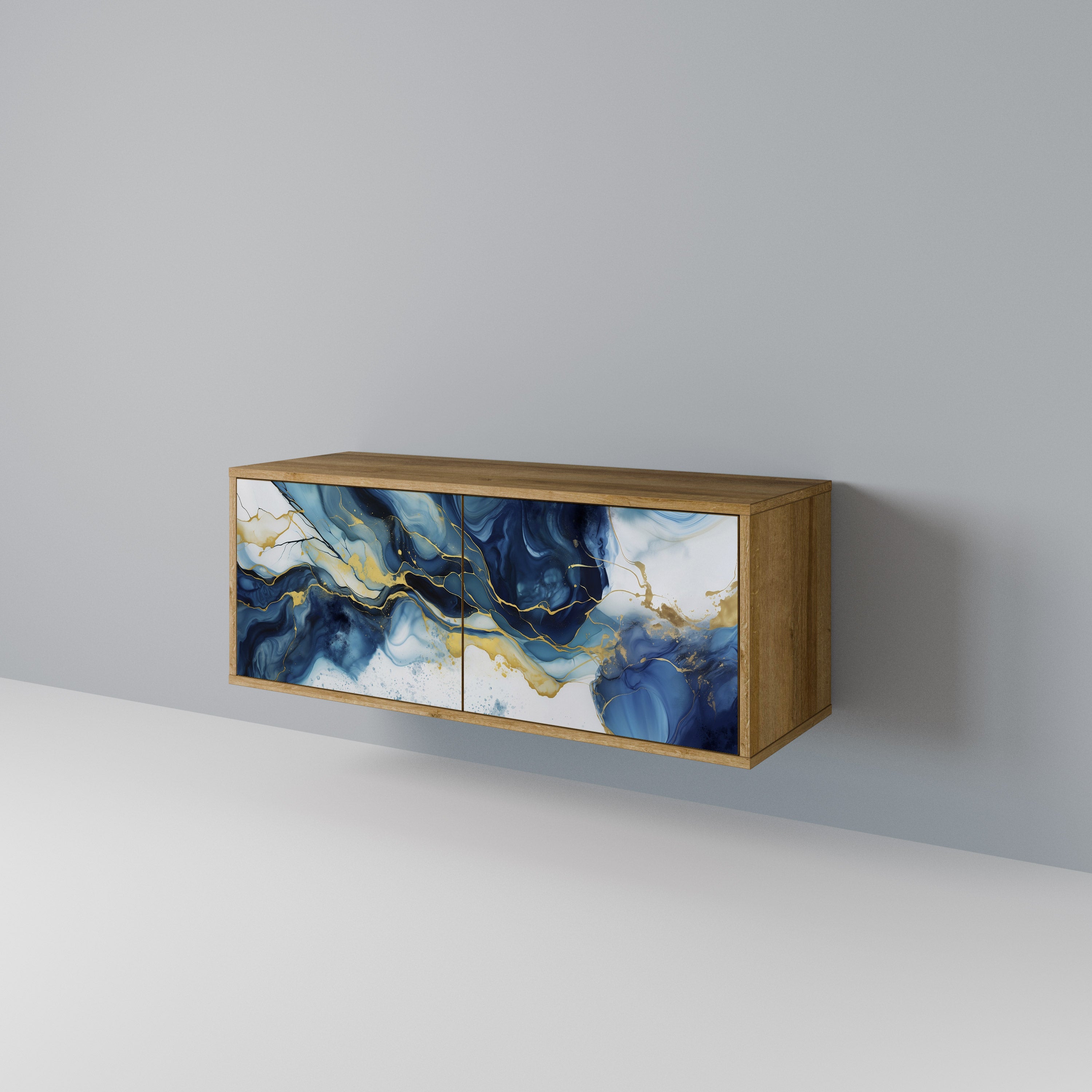 INKY MARBLE Kompaktowa szafka RTV 2-drzwiowa